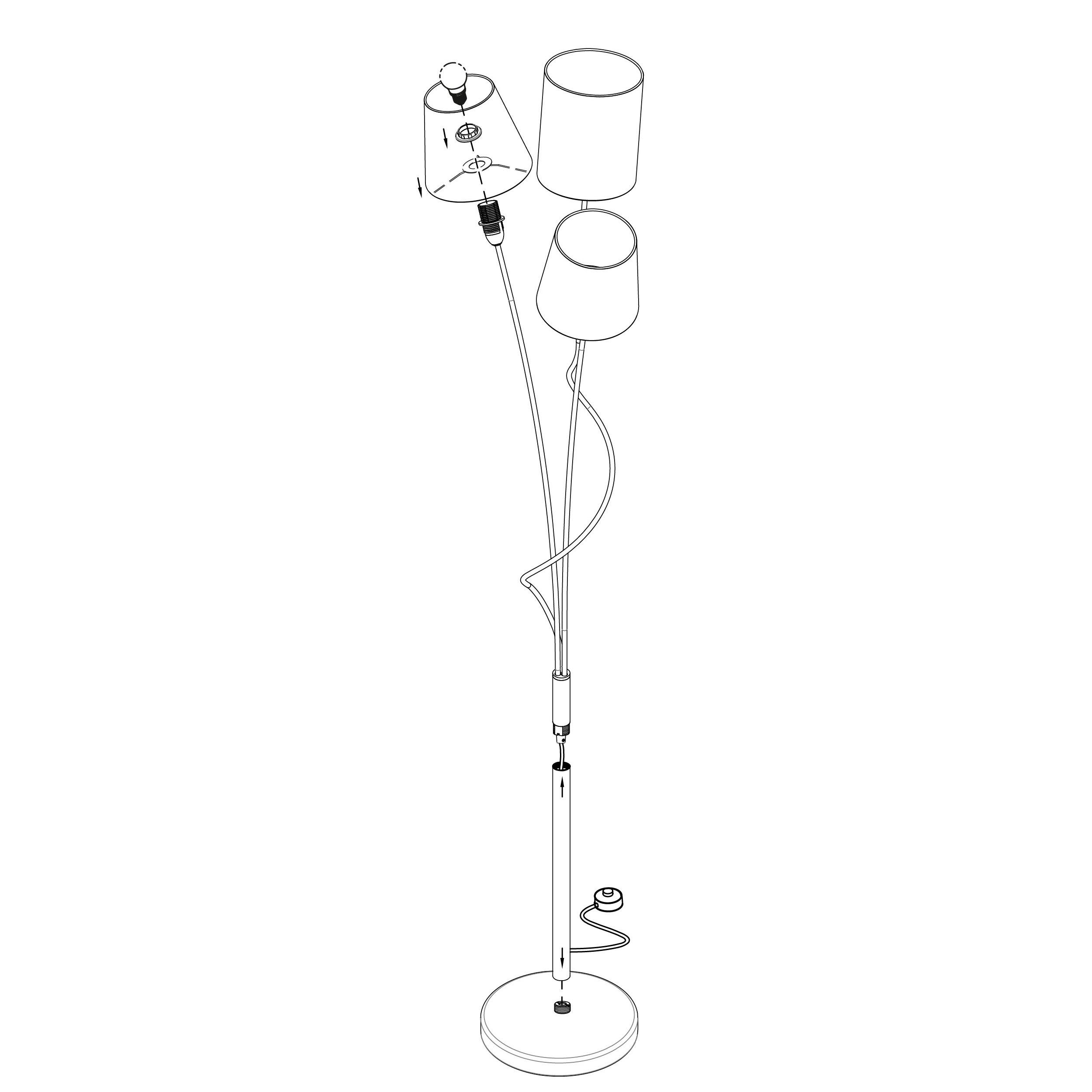 Lampadaire MARONDA noir H152cm