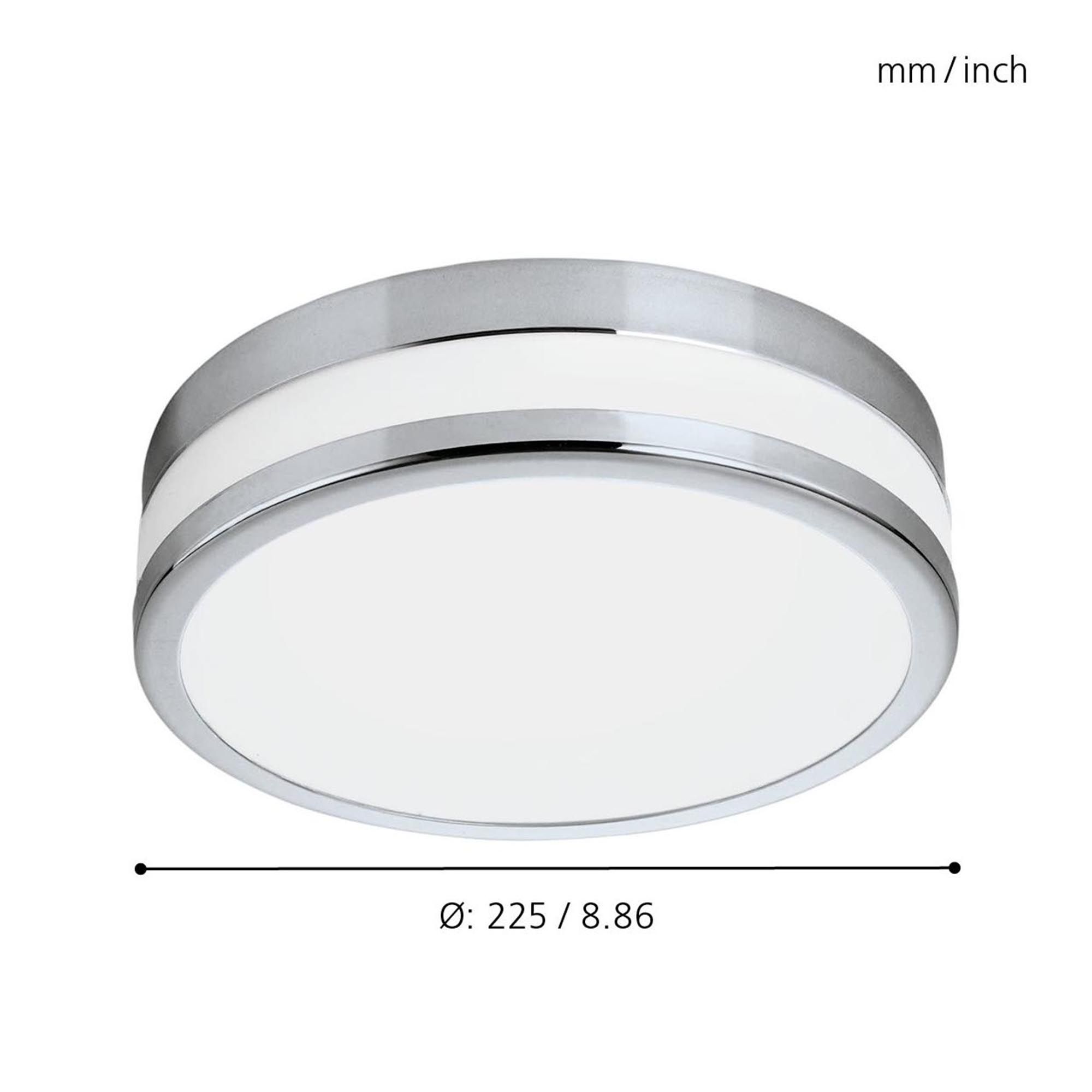 Plafonnier LED PALERMO argenté Ø22,5cm