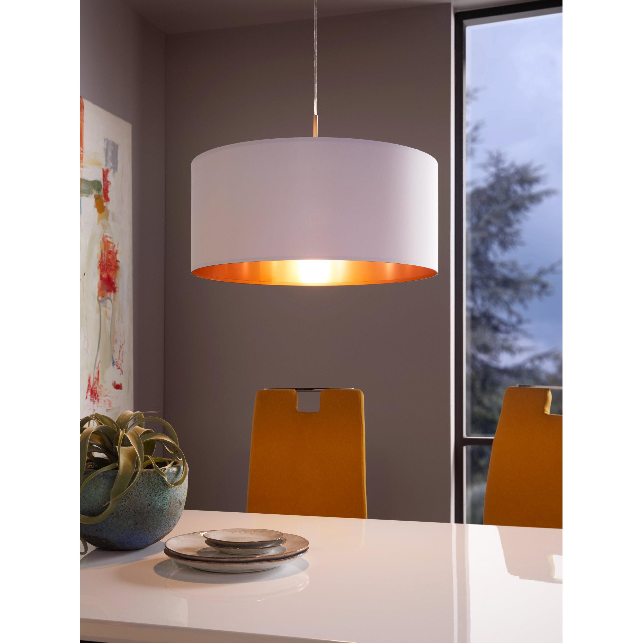 Suspension PASTERI blanc/cuivre Ø53cm