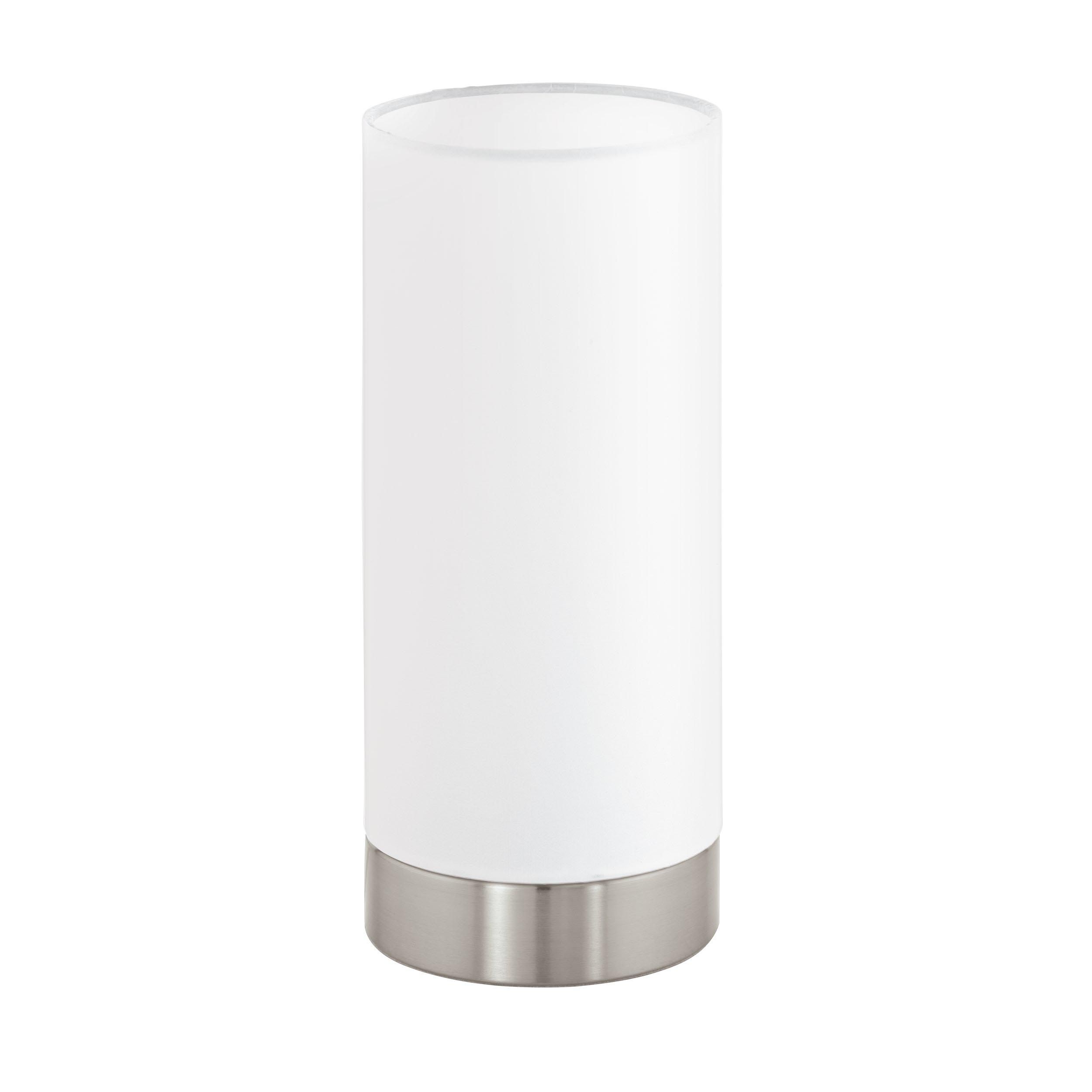 Lampe PASTERI tissu blanc H25,5cm
