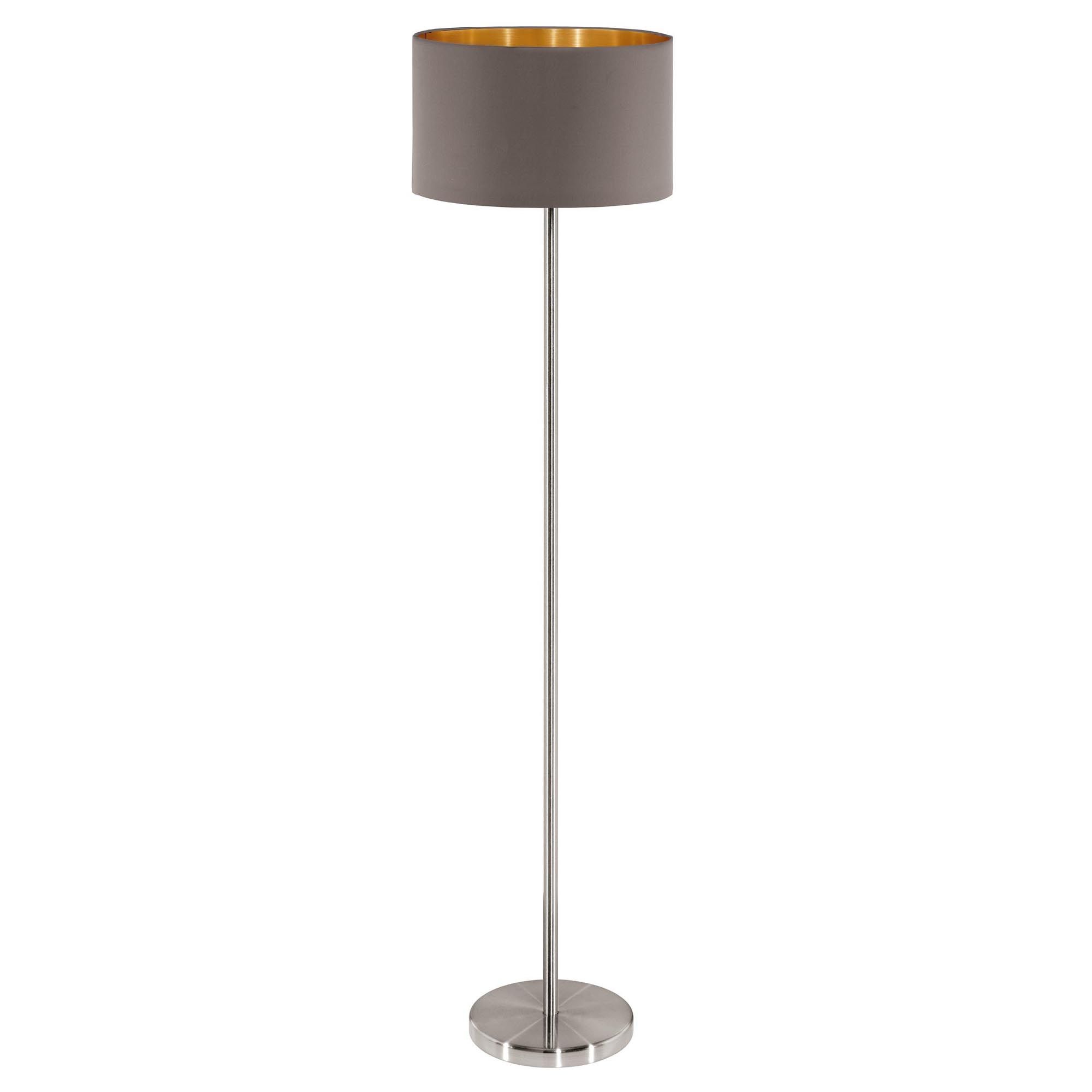 Lampadaire PASTERI gris/taupe/doré H151cm