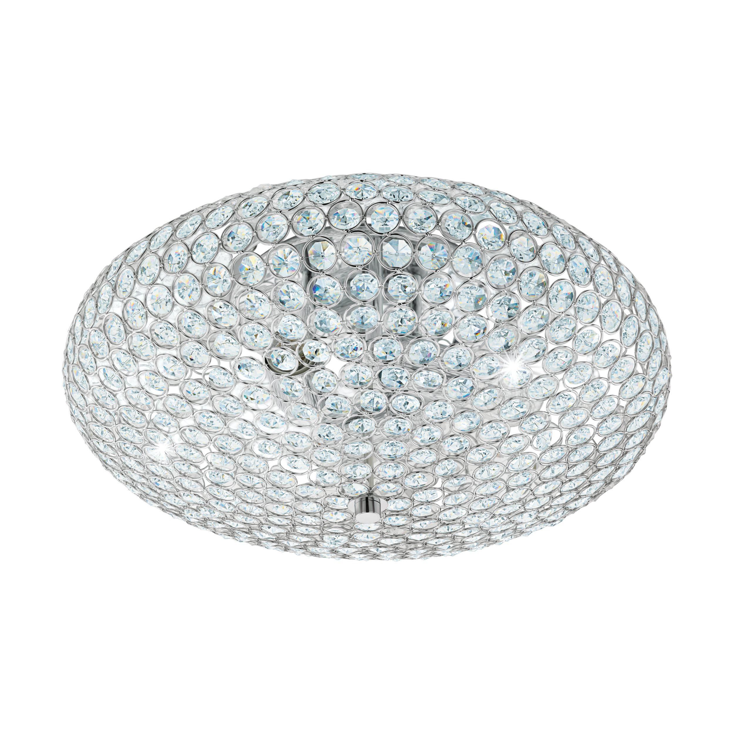 Plafonnier CLEMENTE transparent Ø40,5cm