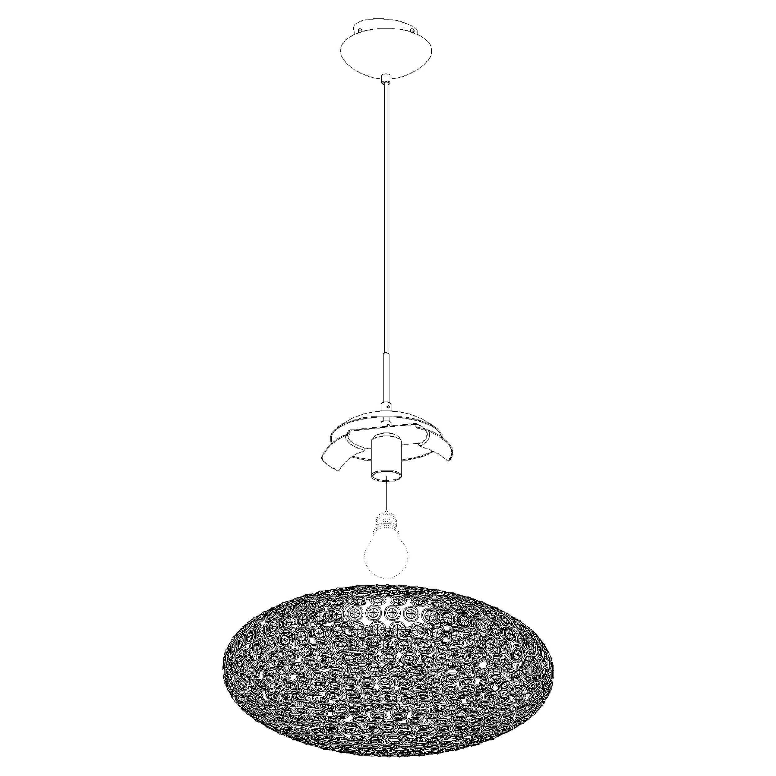 Suspension CLEMENTE transparent Ø35cm