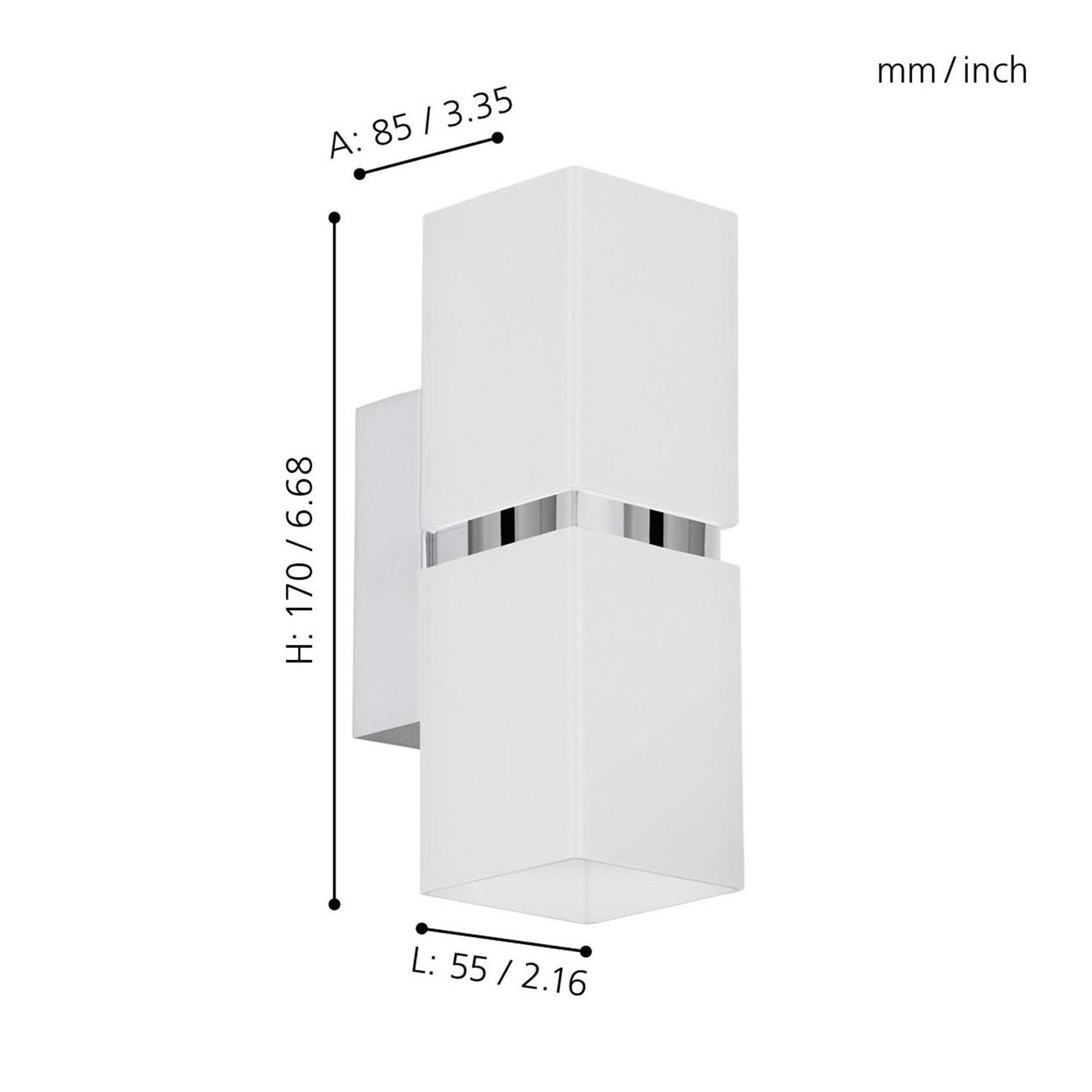 Applique PASSA blanc H17cm