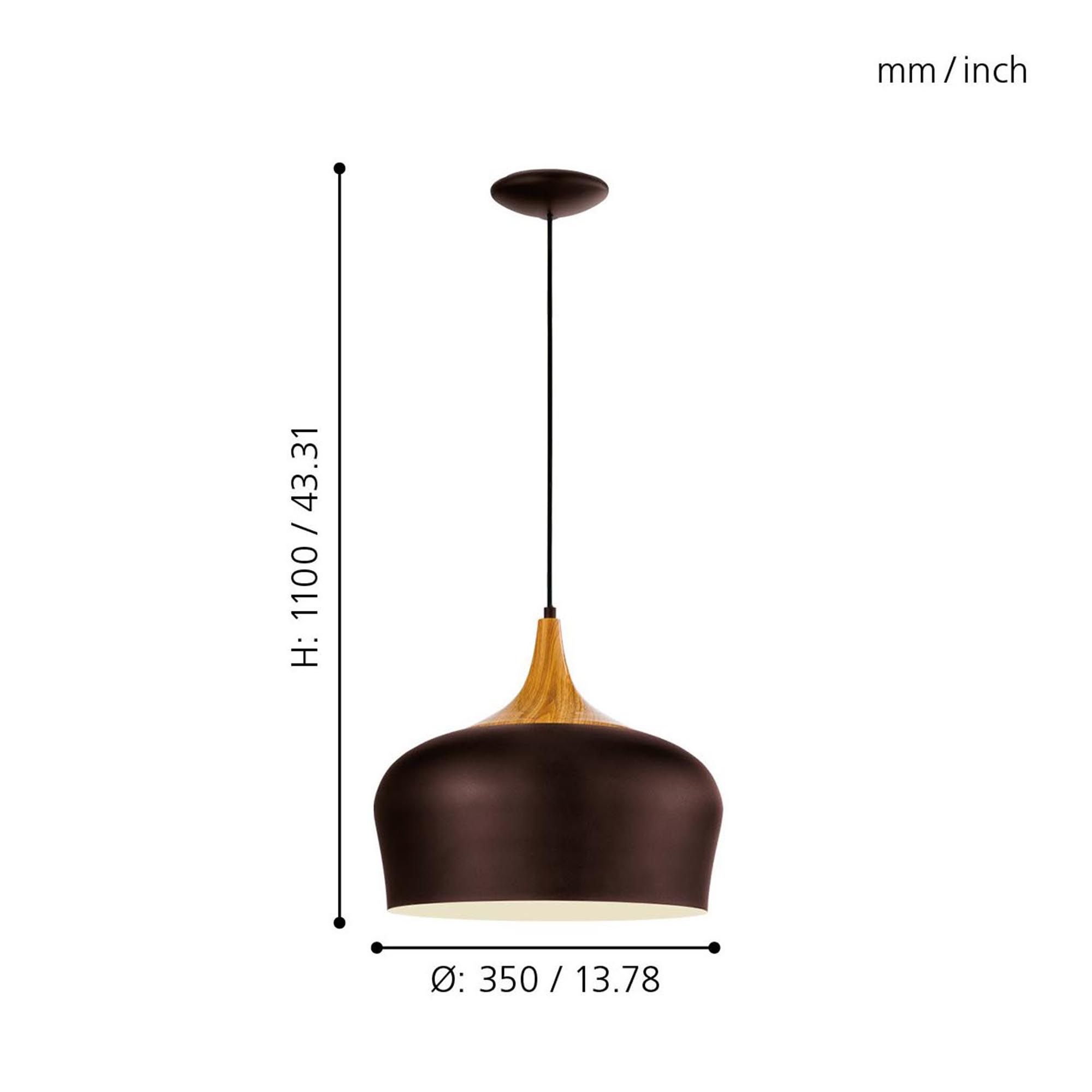 Suspension OBREGON marron Ø35cm
