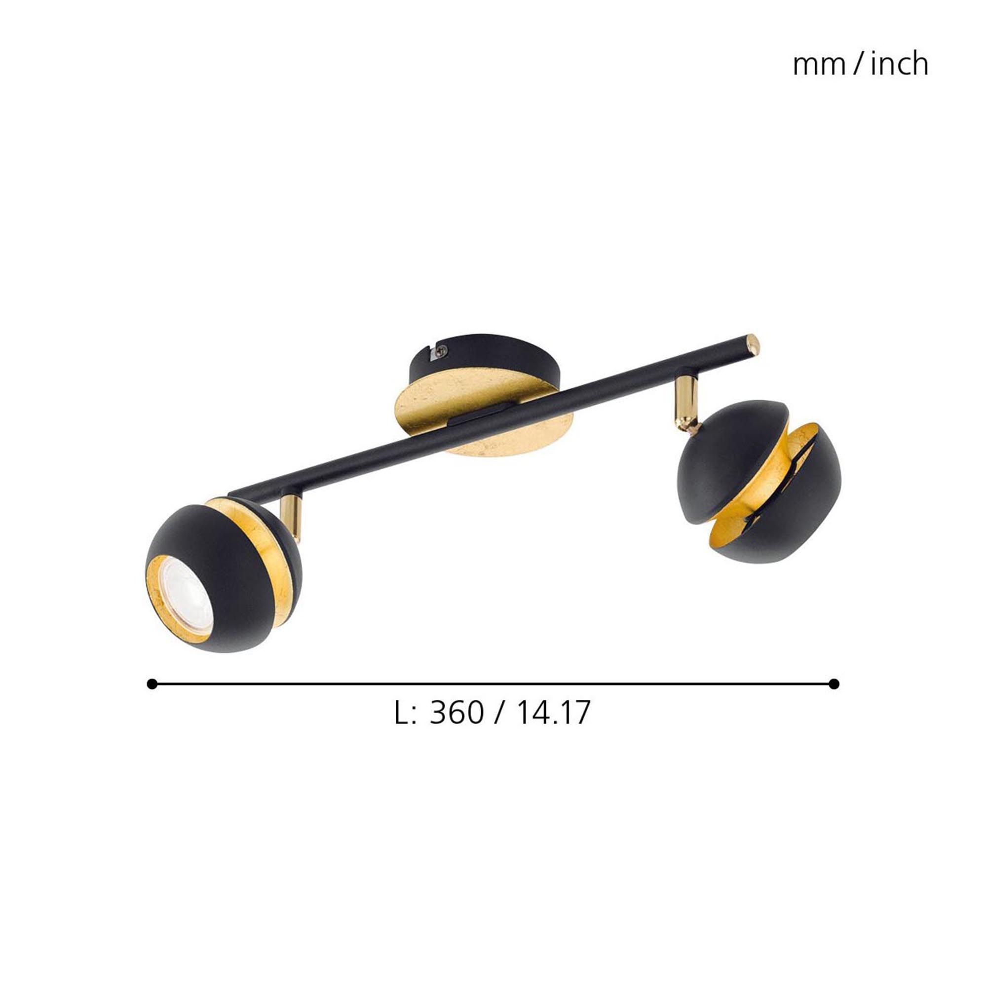 Réglette NOCITO noir P10,5cm