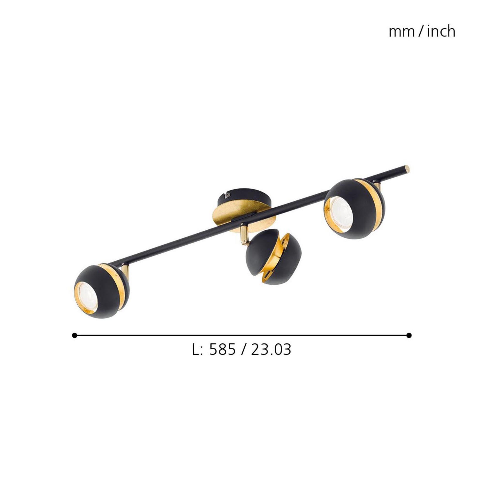 Réglette NOCITO noir P10,5cm