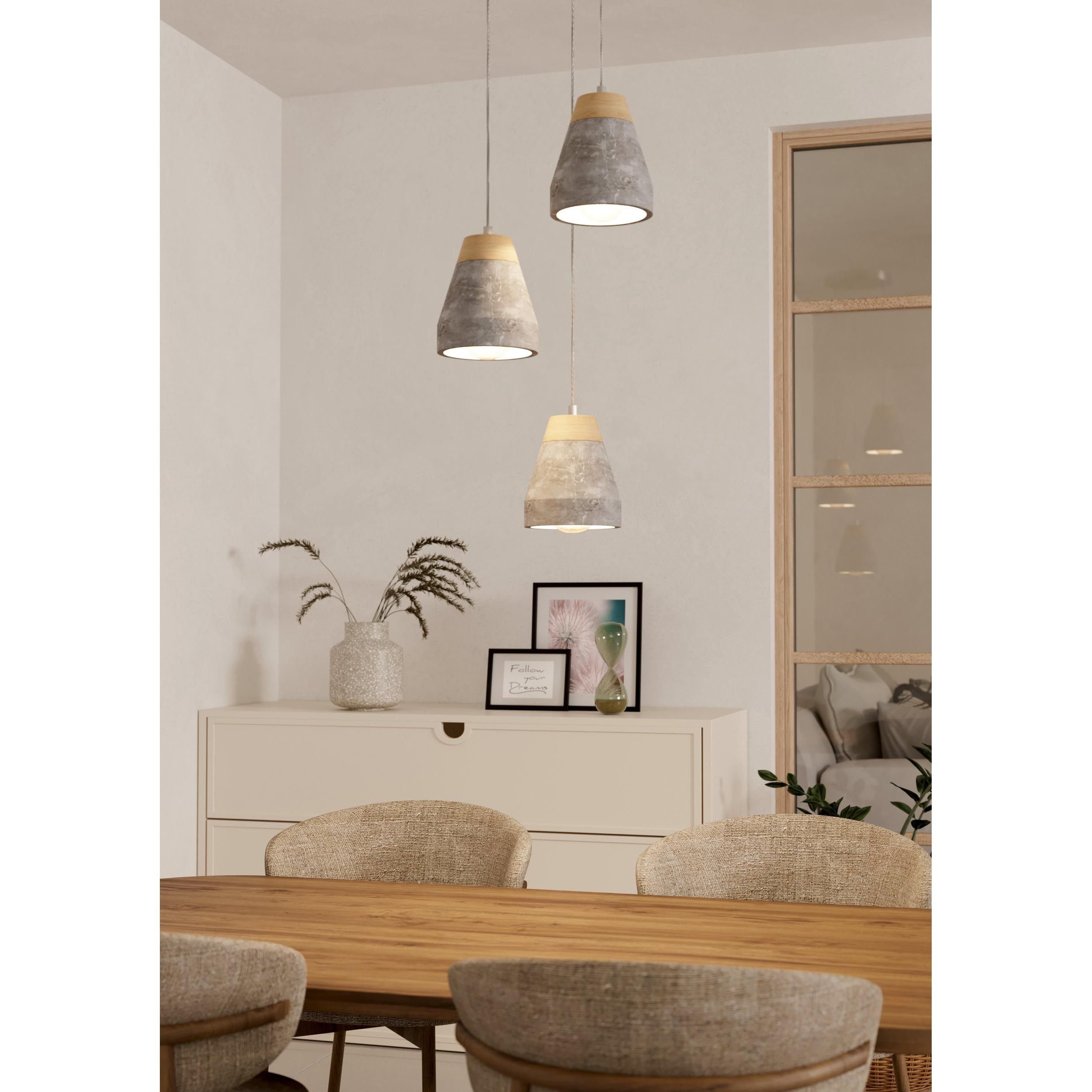 Suspension SILVARES gris Ø25cm