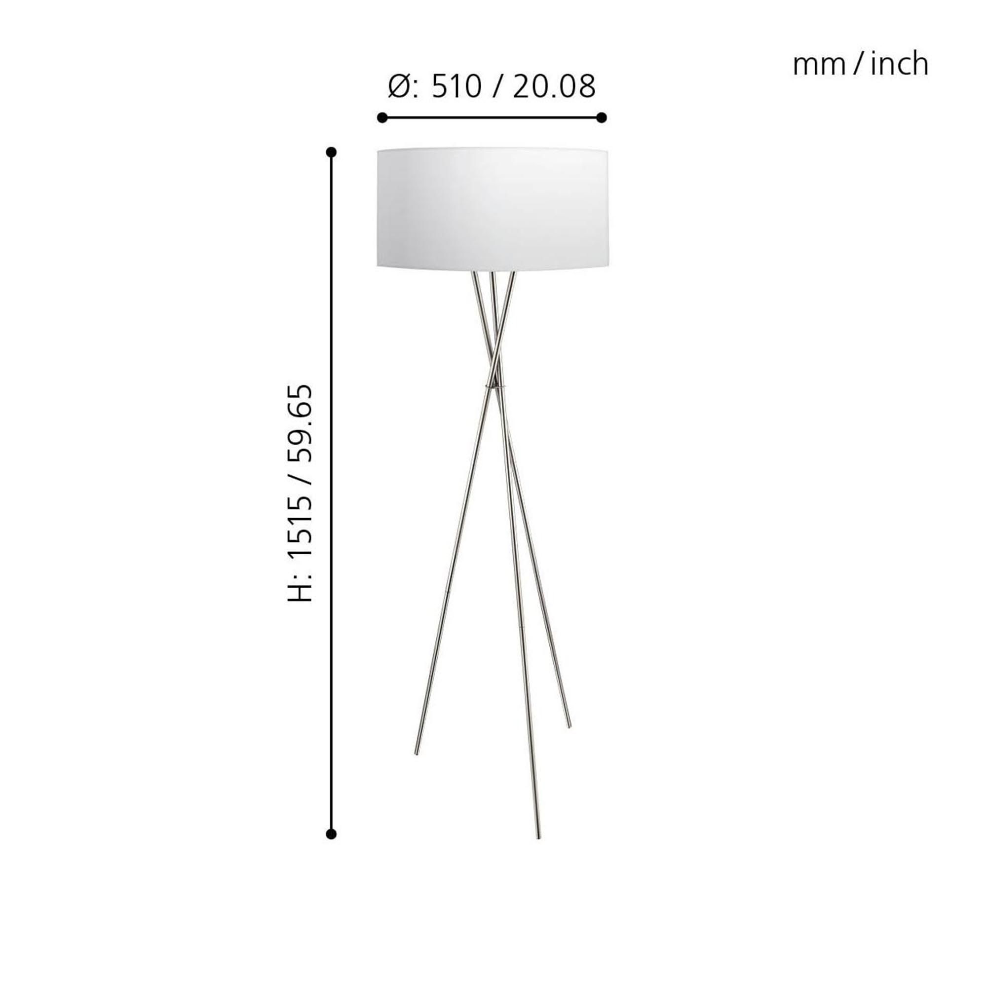 Lampadaire FONDACHELLI nickel mat Ø51cm