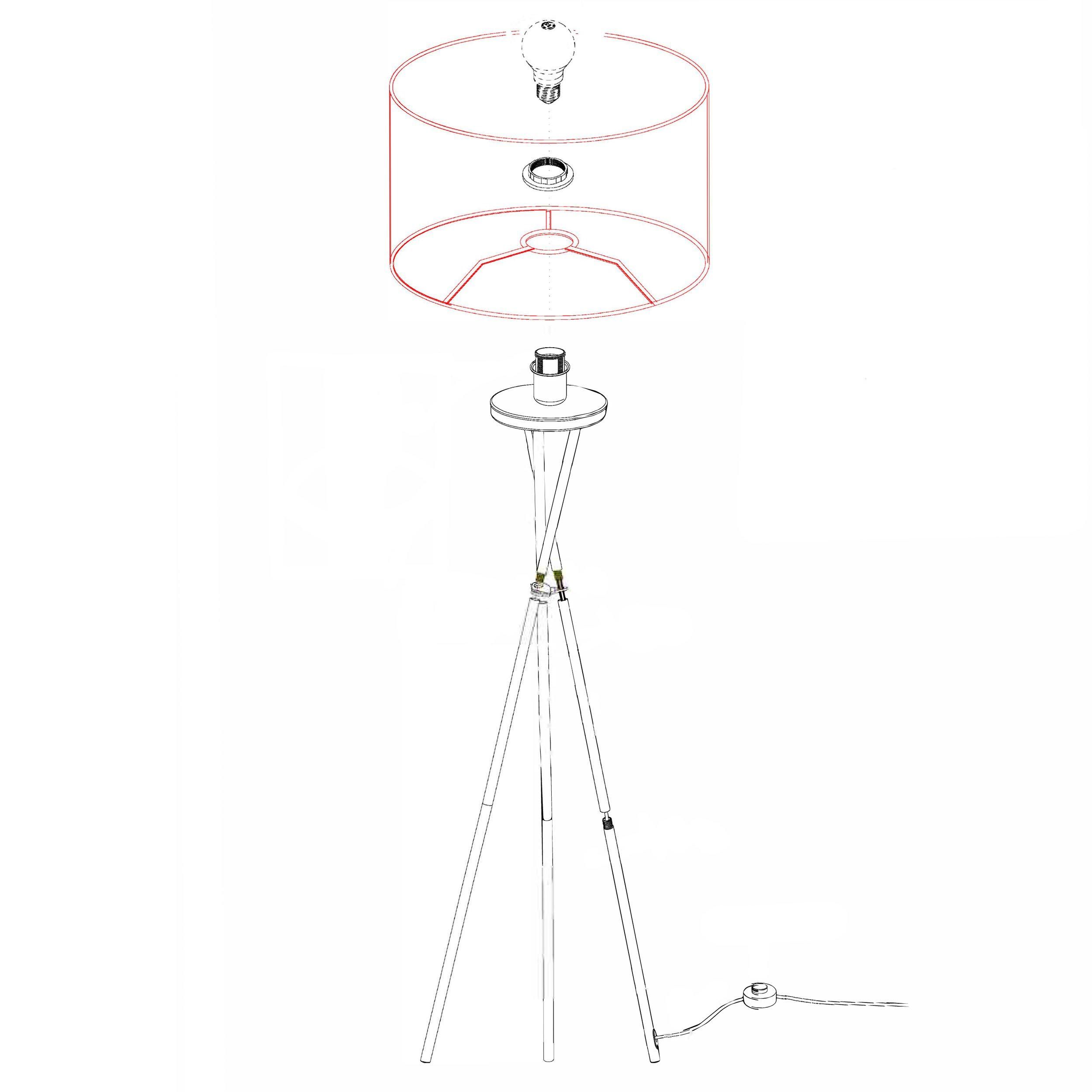 Lampadaire FONDACHELLI noir Ø51cm