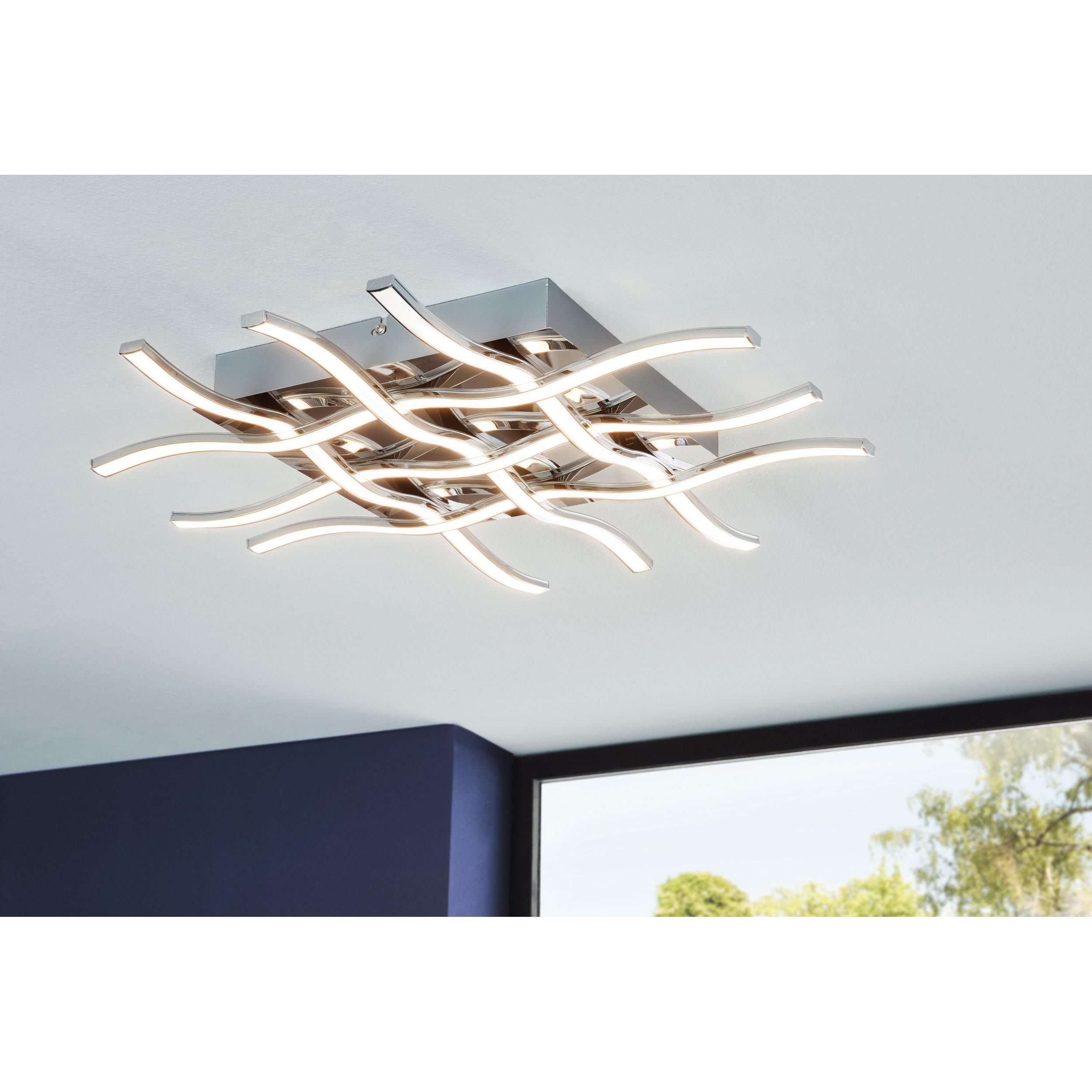 Plafonnier LED LASANA 1 argenté Ø50cm