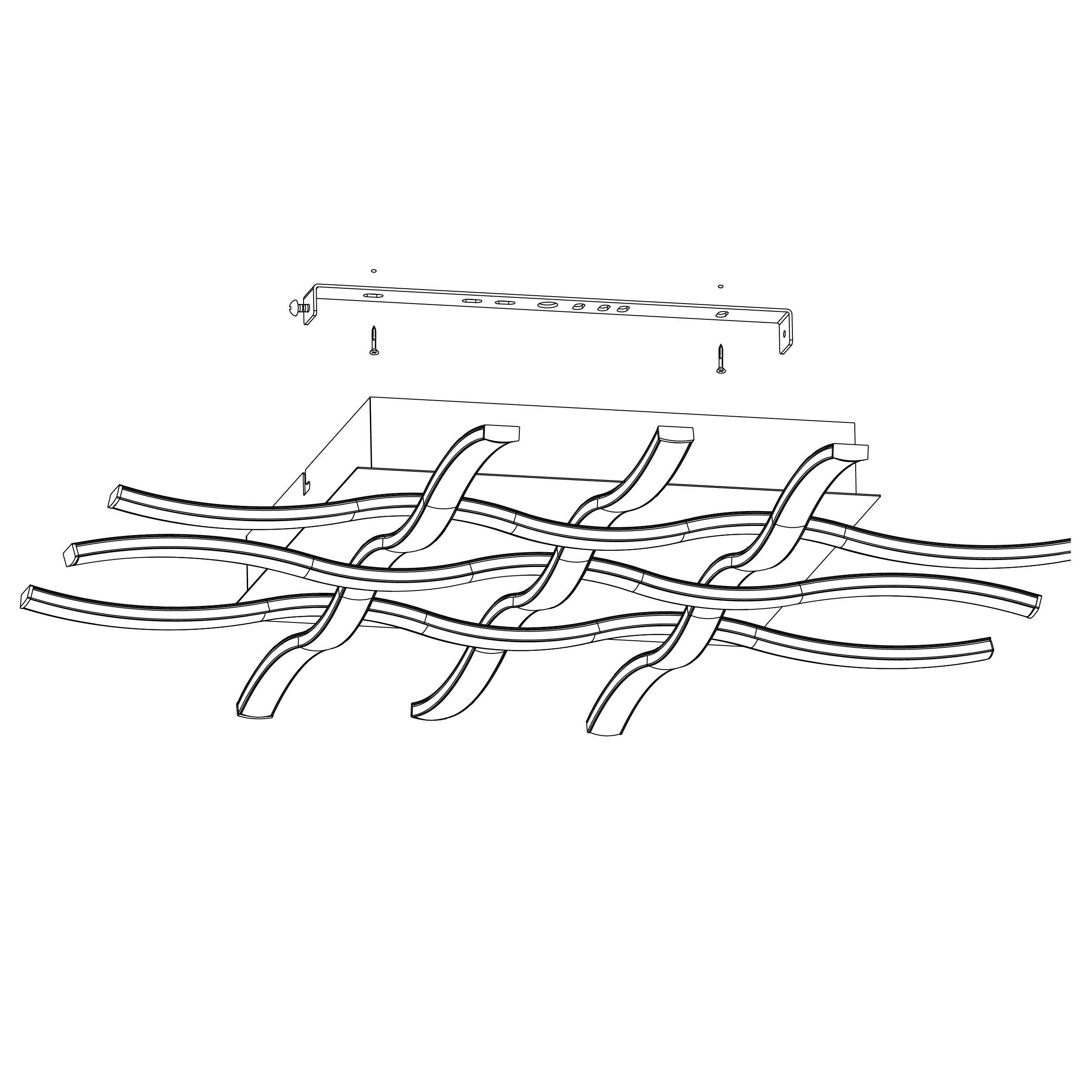 Plafonnier LED LASANA 1 argenté Ø50cm