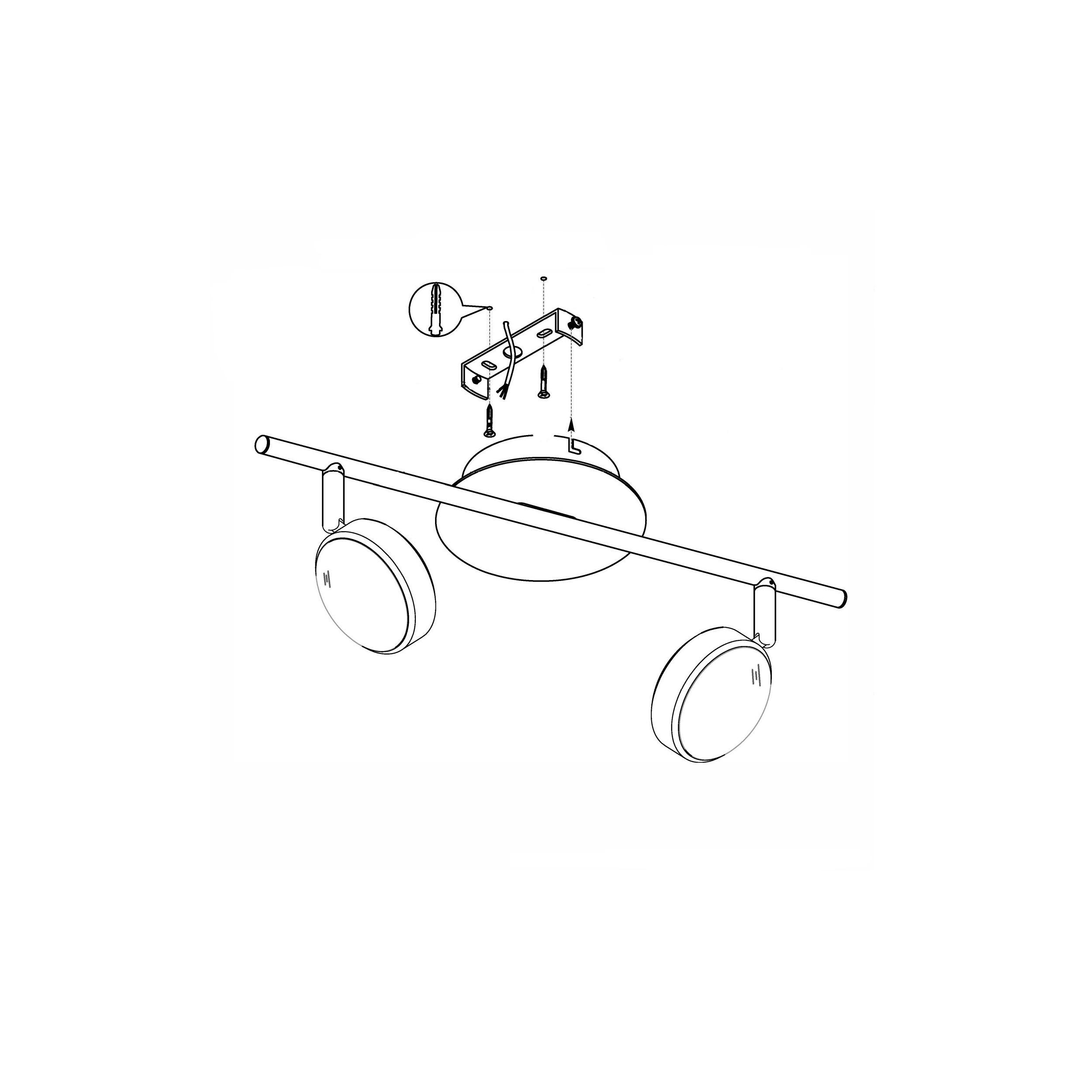 Réglette LED SALTO argenté L36cm