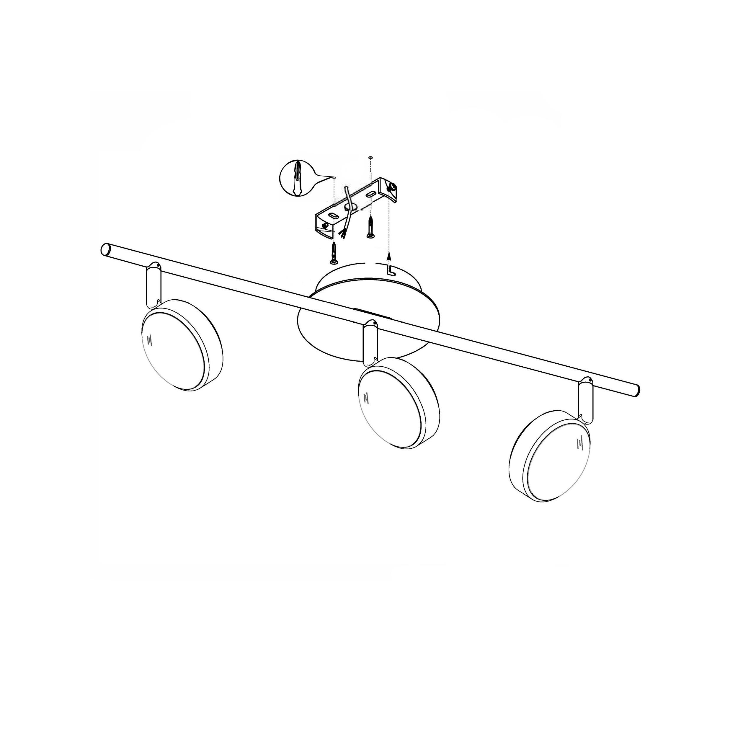 Réglette LED SALTO argenté L56cm