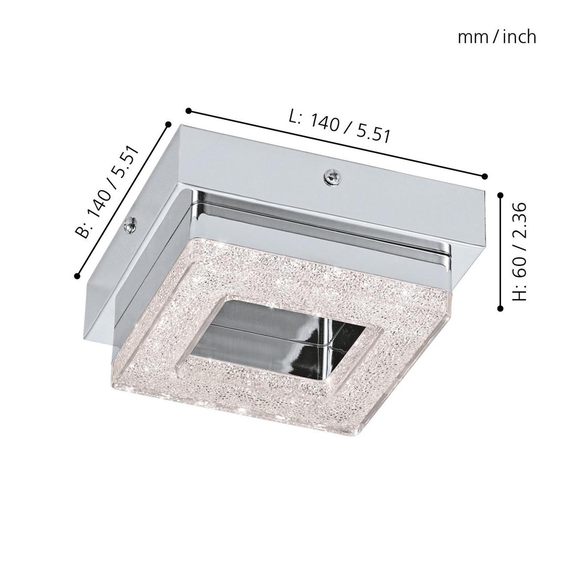 Plafonnier LED FRADELO argenté L14cm