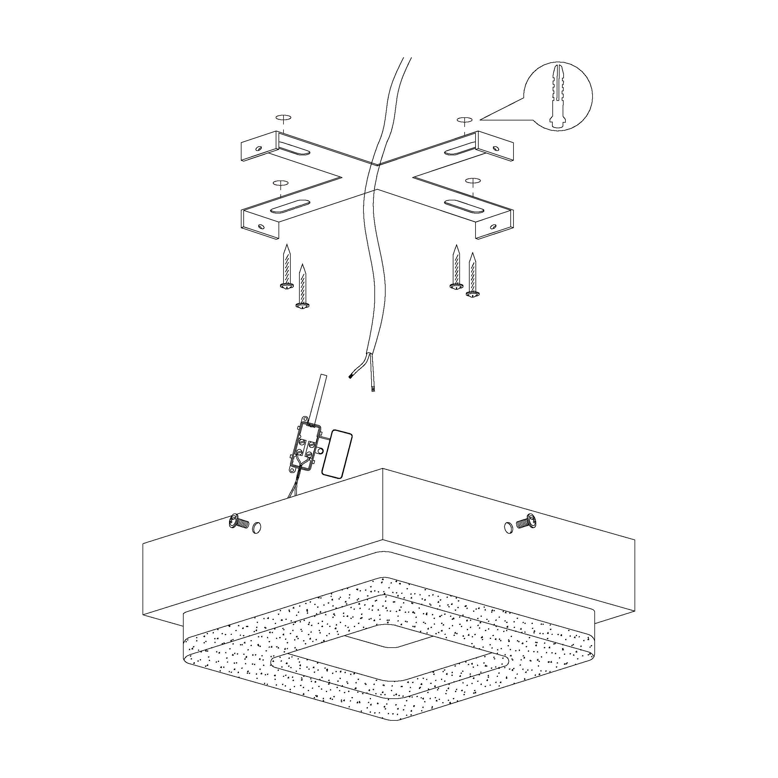 Plafonnier LED FRADELO argenté L14cm