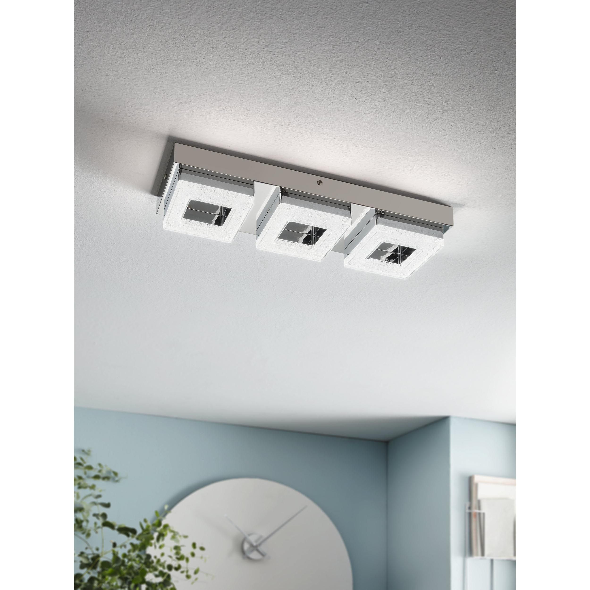 Plafonnier LED FRADELO argenté L46cm