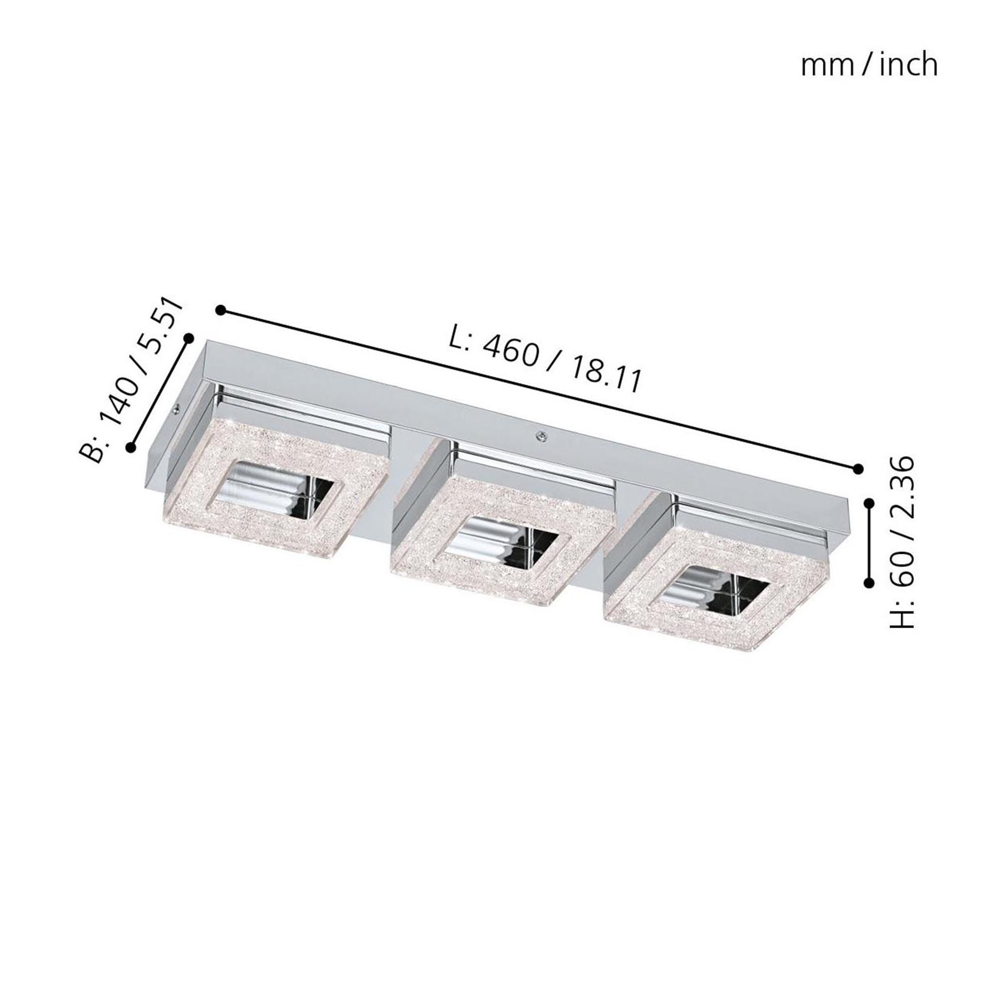 Plafonnier LED FRADELO argenté L46cm