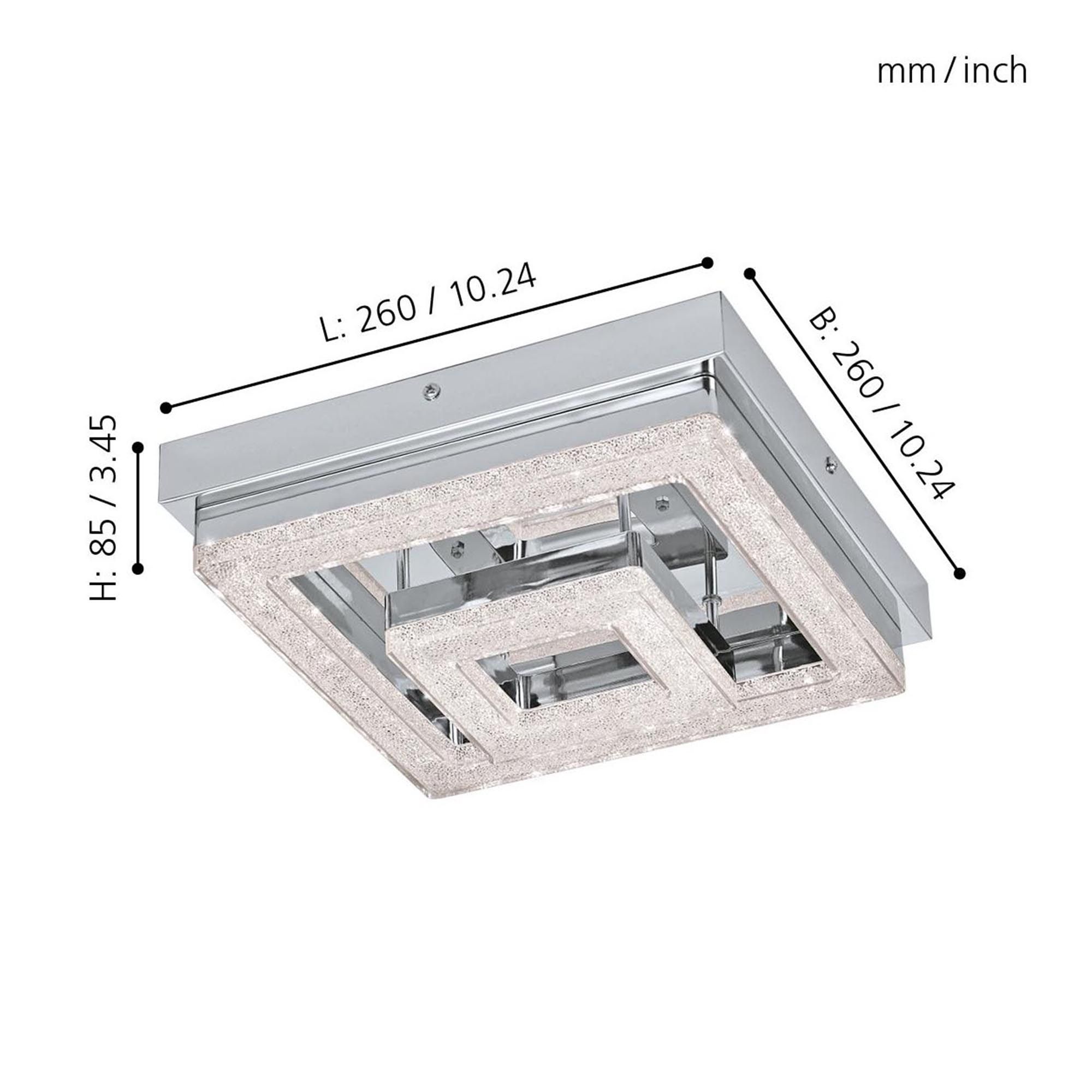 Plafonnier LED FRADELO argenté L26cm