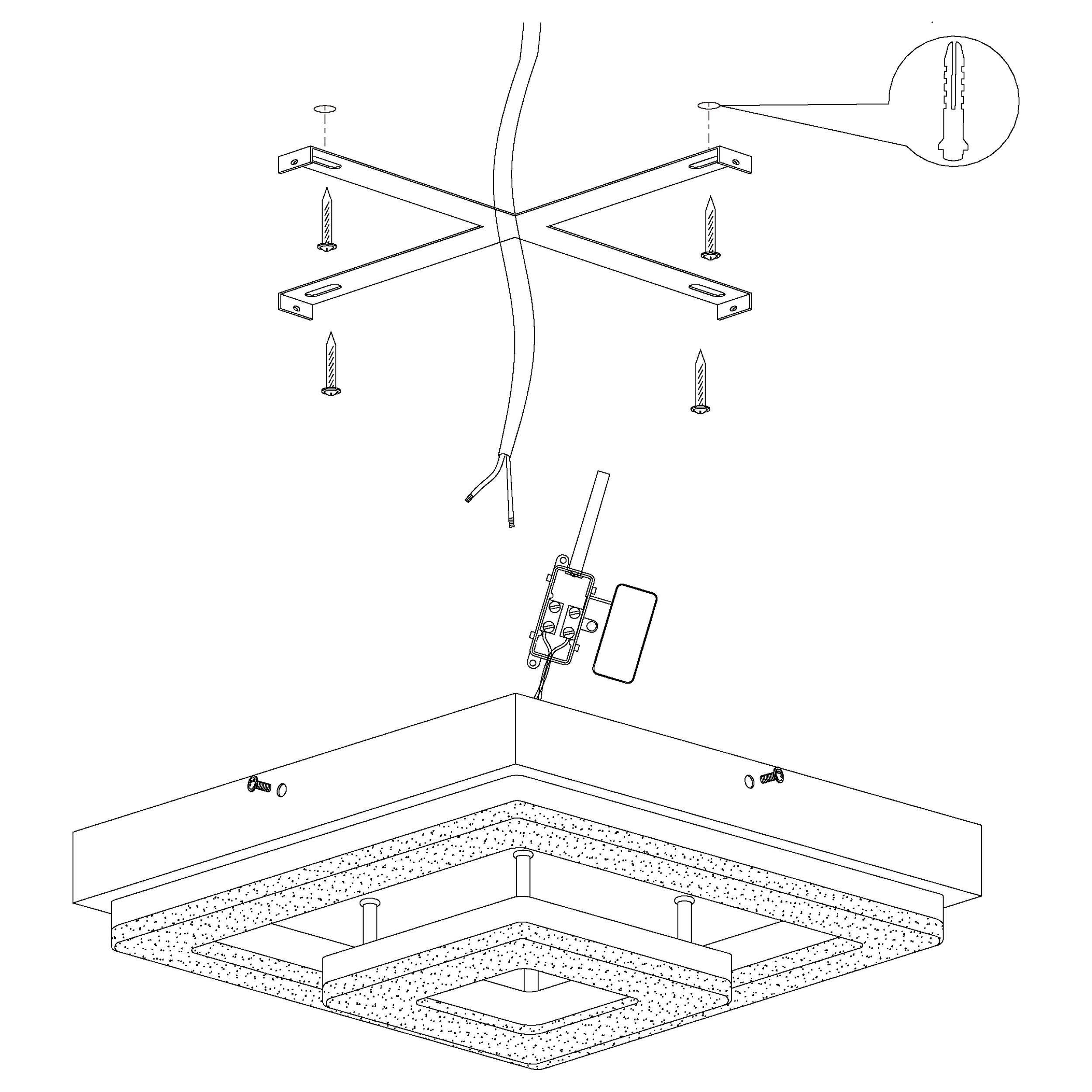 Plafonnier LED FRADELO argenté L26cm