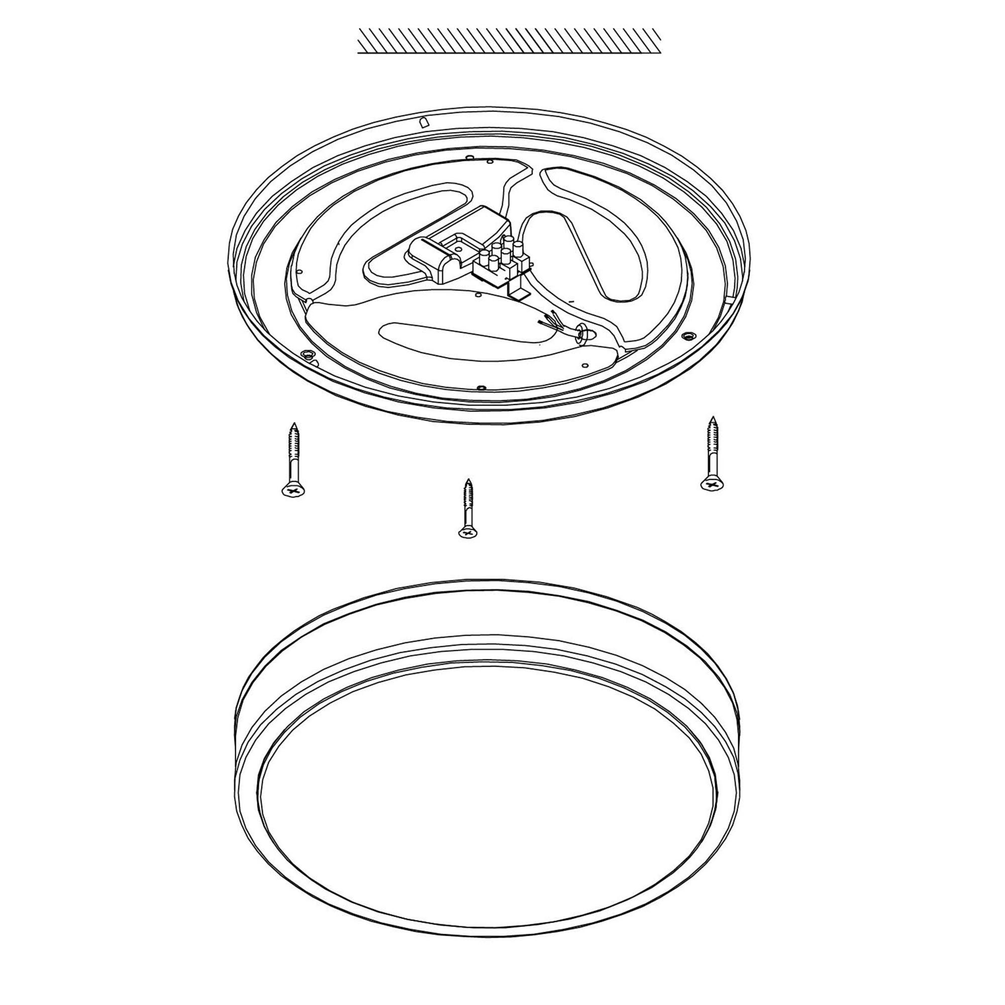Plafonnier LED PALERMO 2 blanc Ø28cm