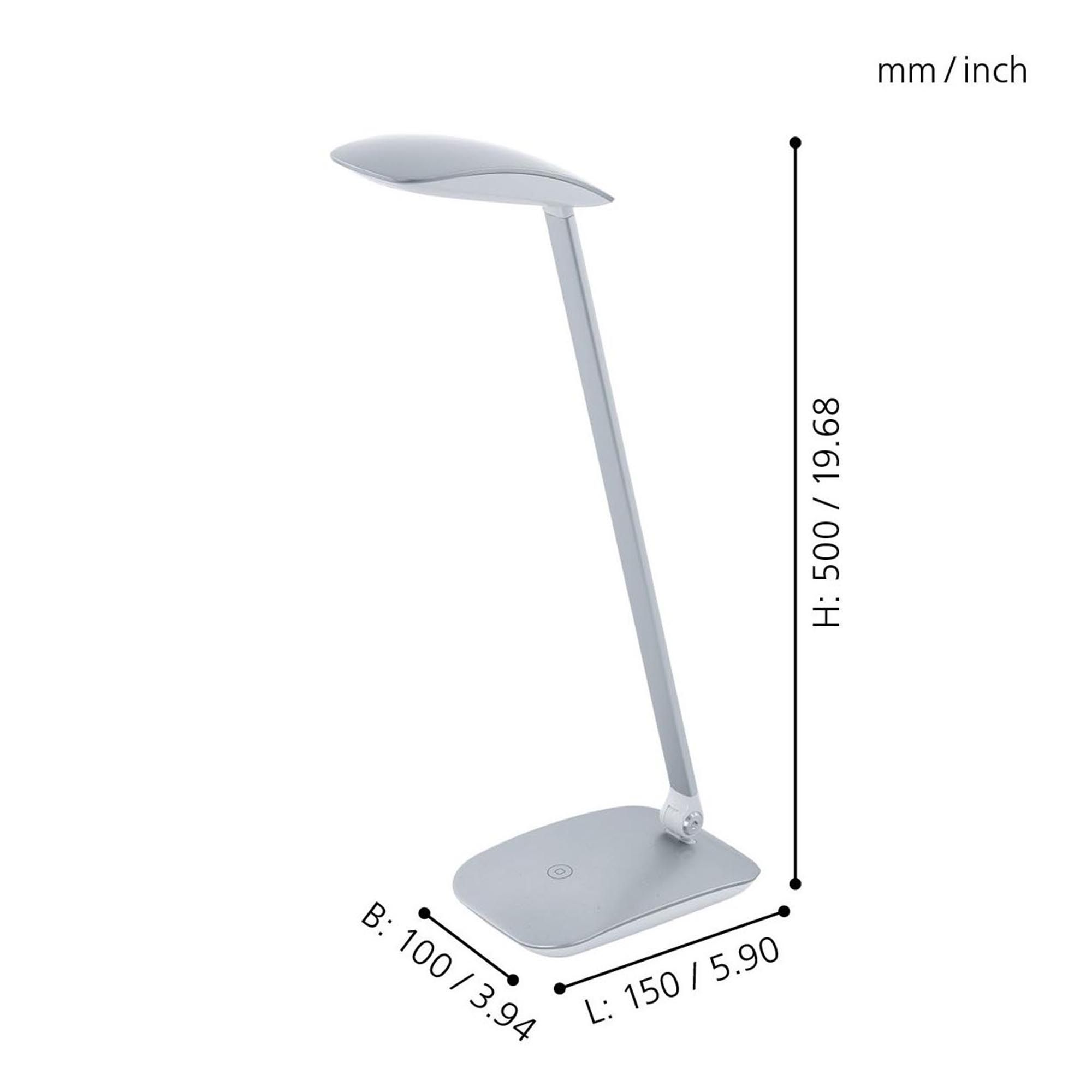 Lampe à poser LED CAJERO argenté H50cm
