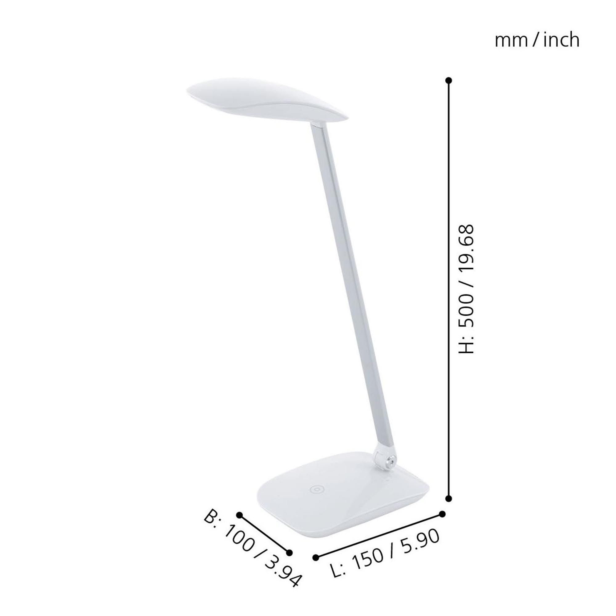 Lampe à poser LED CAJERO blanc H50cm