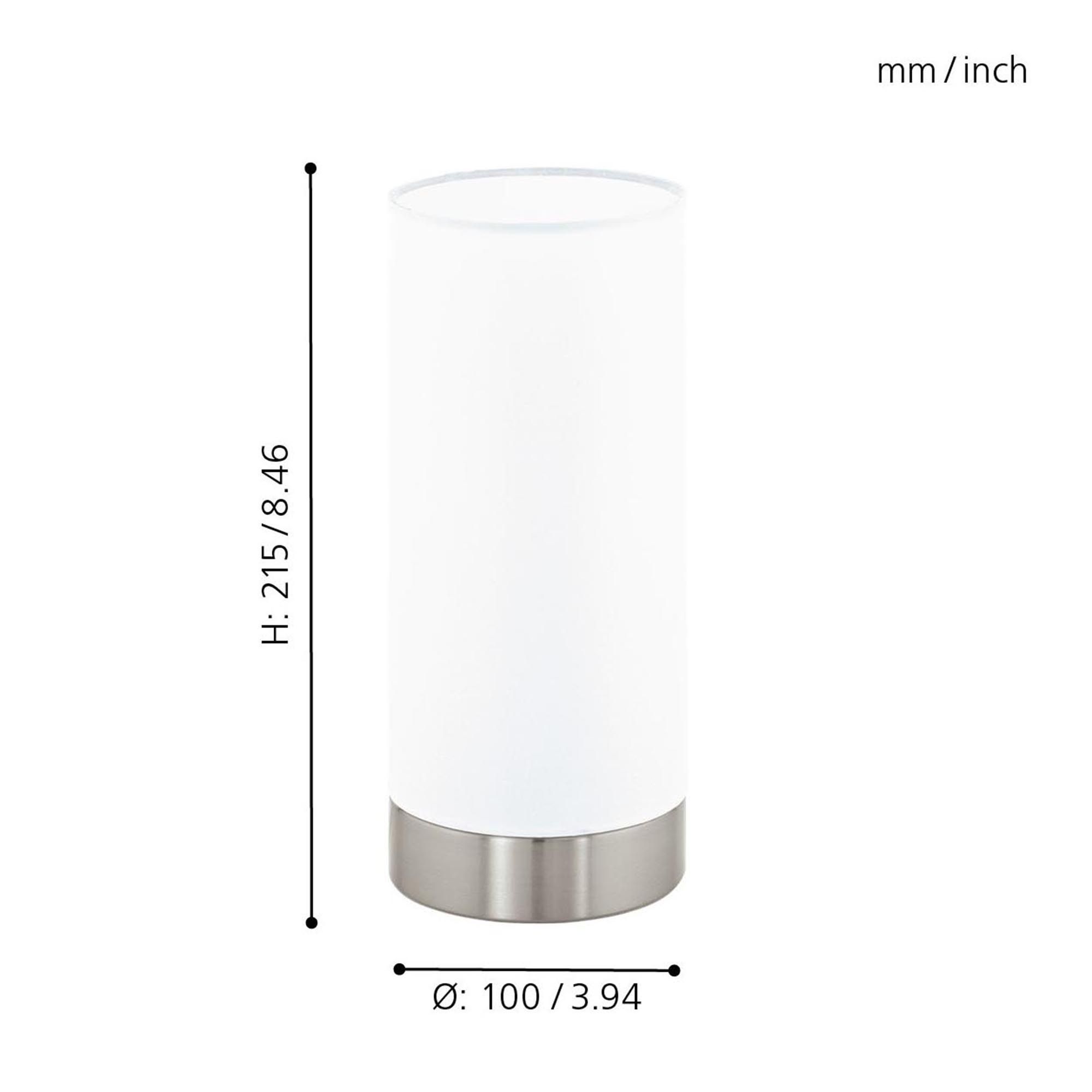 Lampe à poser DAMASCO 1 nickel mat H21,5cm