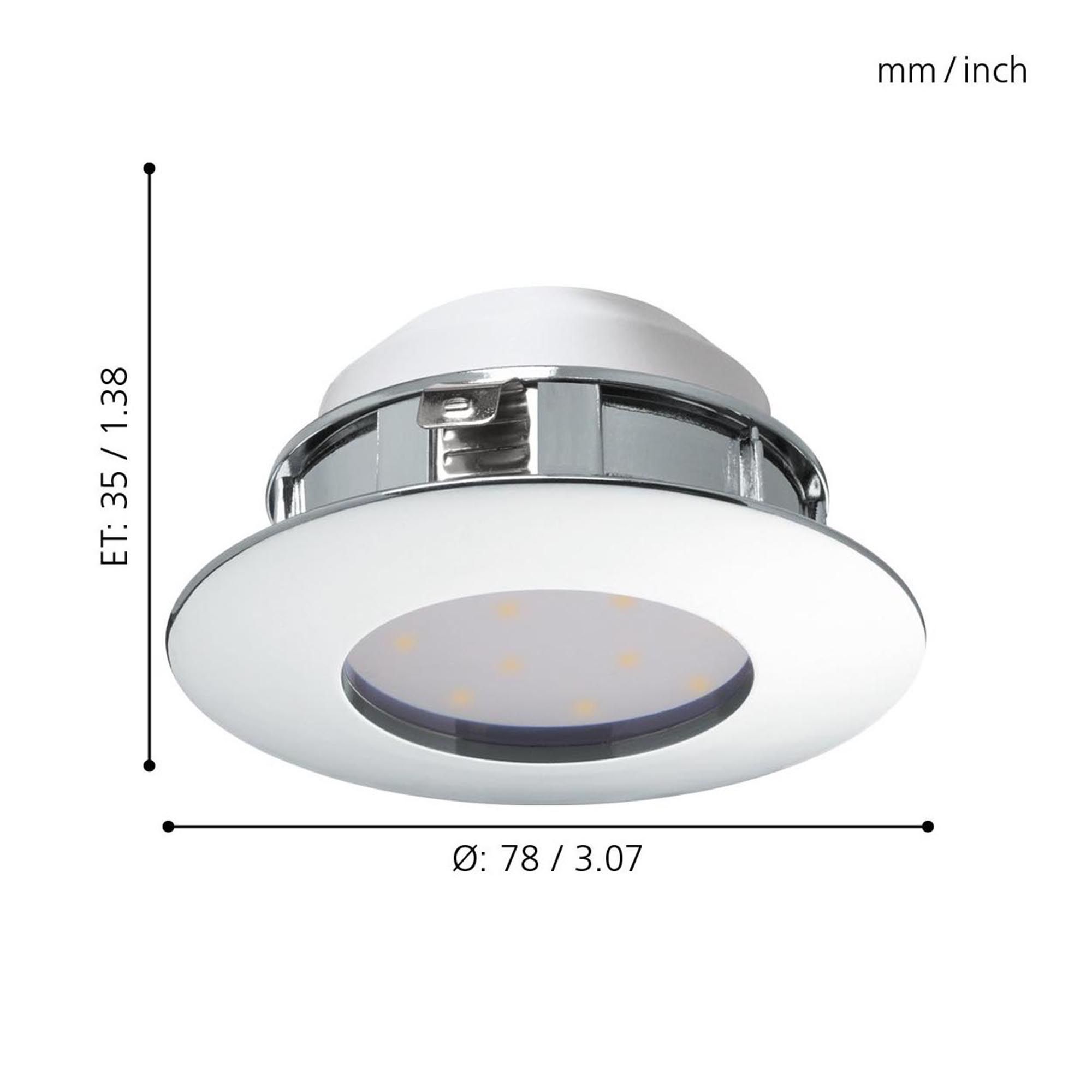 Spot LED PINEDA argenté Ø7,8cm