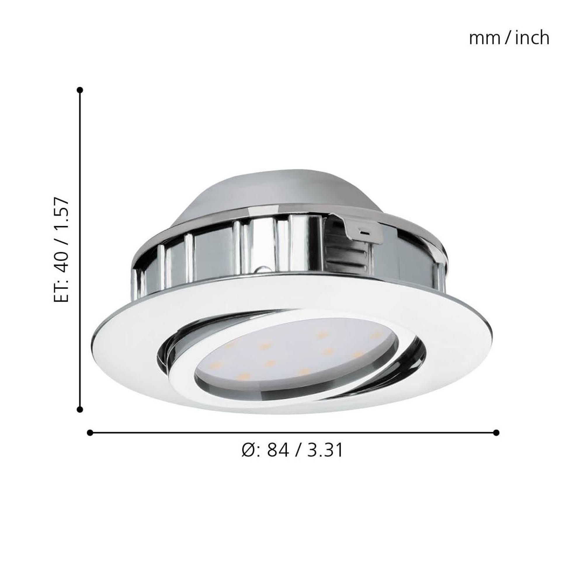 Spot LED PINEDA argenté Ø8,4cm