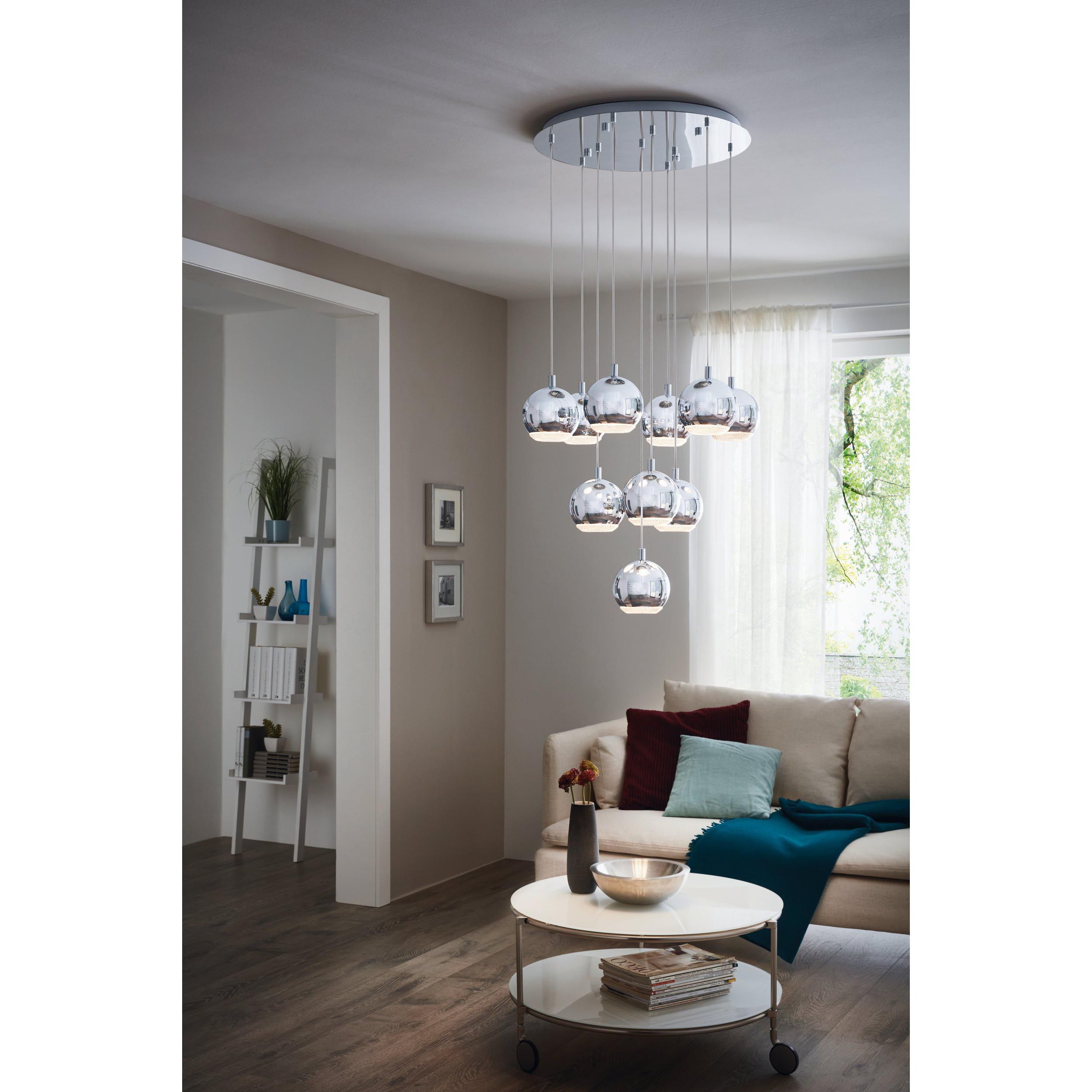 Suspension CONESSA argenté Ø58cm