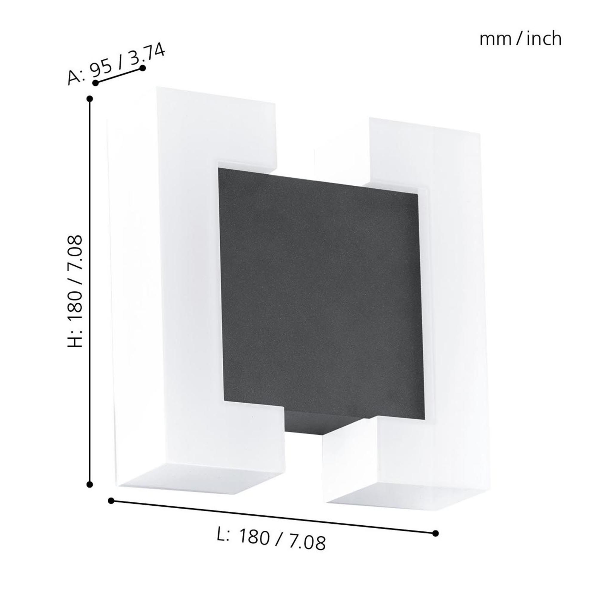 Applique extérieure LED SITIA anthracite H18cm