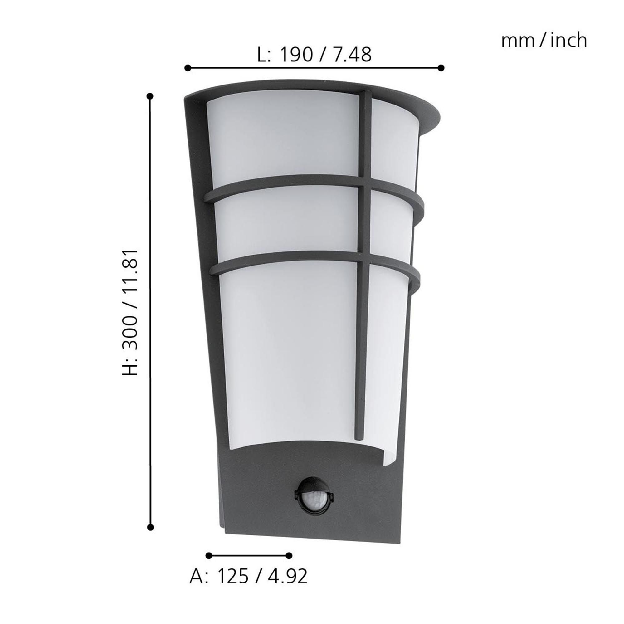 Applique extérieure LED BREGANZO anthracite L19cm