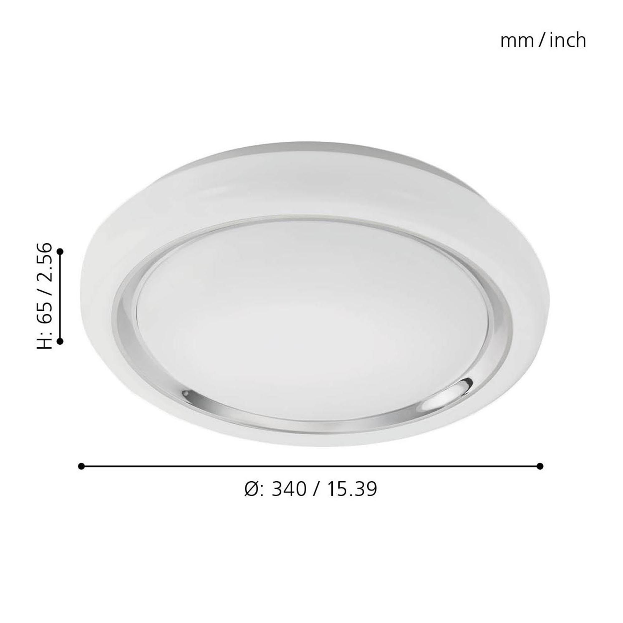 Plafonnier LED CAPASSO blanc Ø34cm