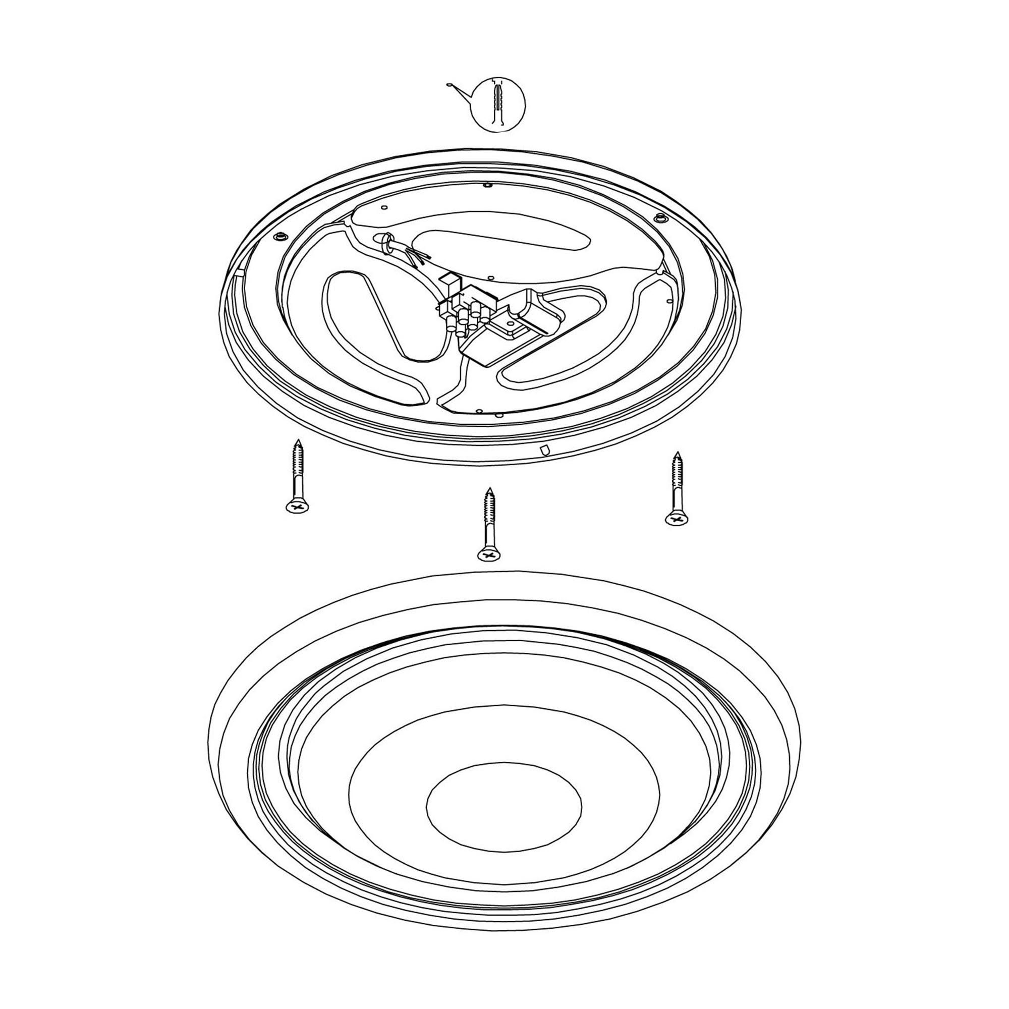 Plafonnier LED CAPASSO blanc Ø34cm