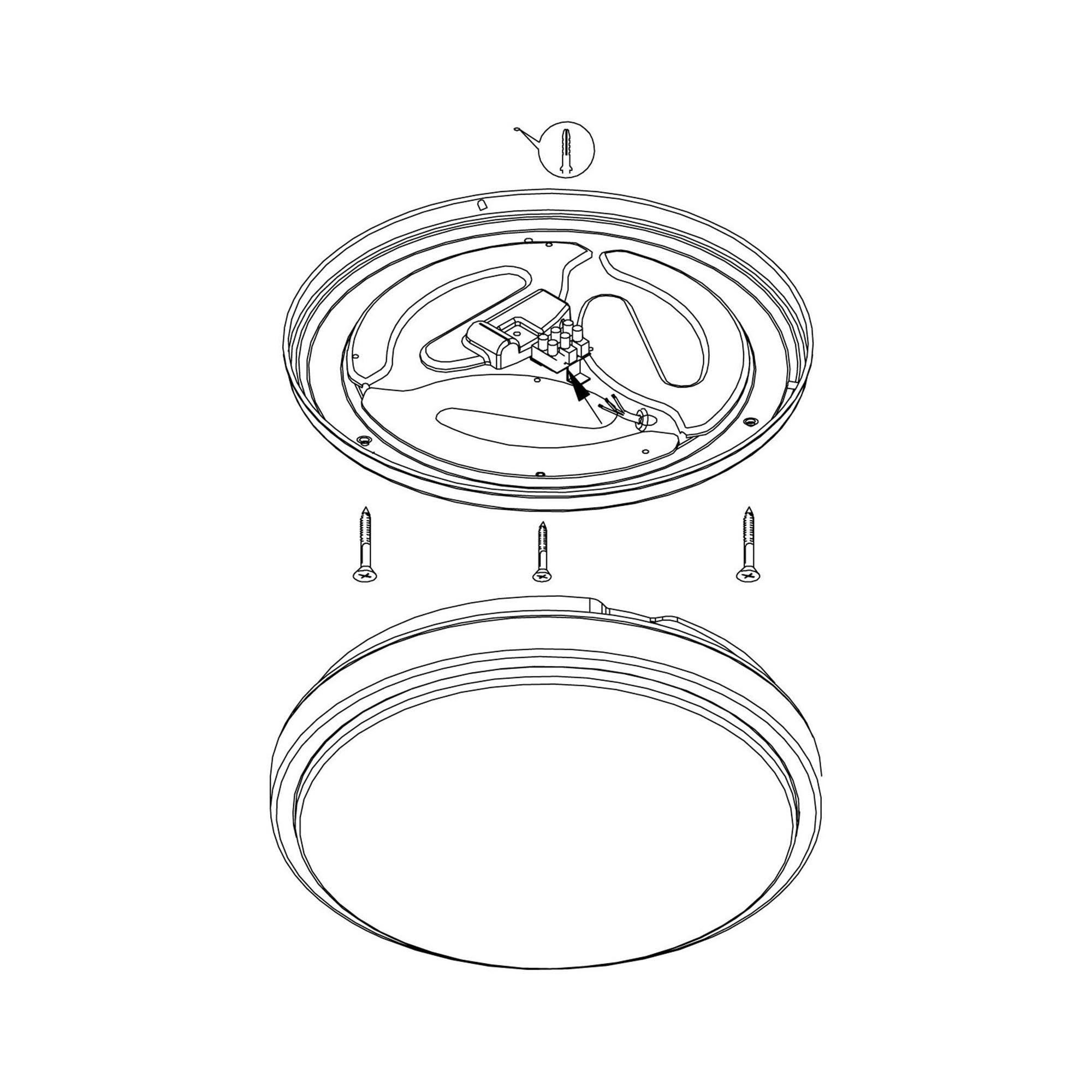 Plafonnier LED COMPETA 1 blanc Ø24,5cm