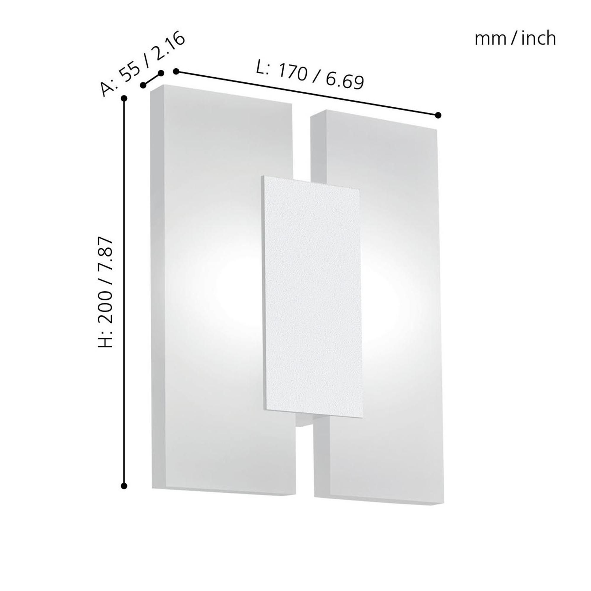 Plafonnier LED METRASS 2 blanc L17cm