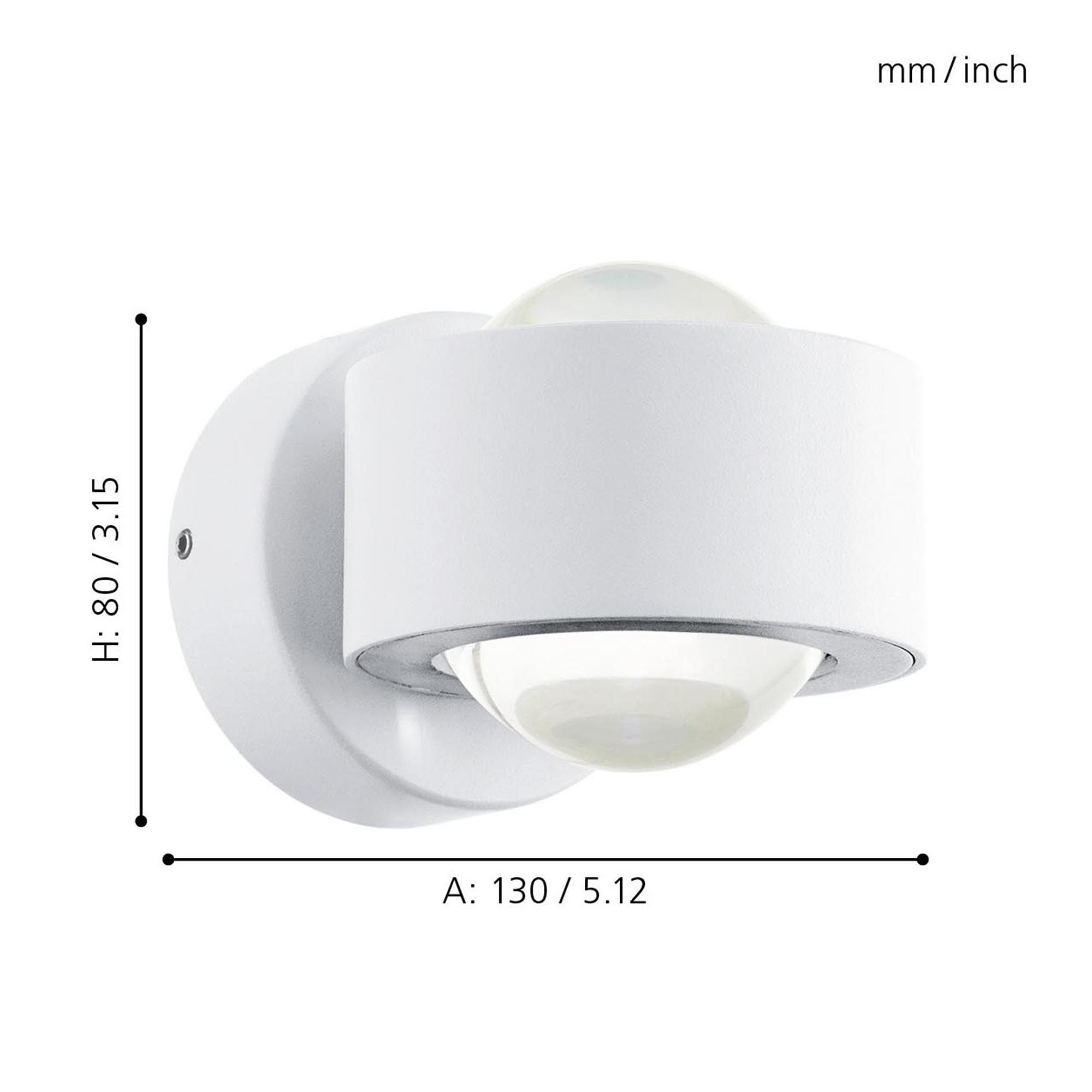 Applique murale métal blanc ONO 2 LED INT 2X2,5W
