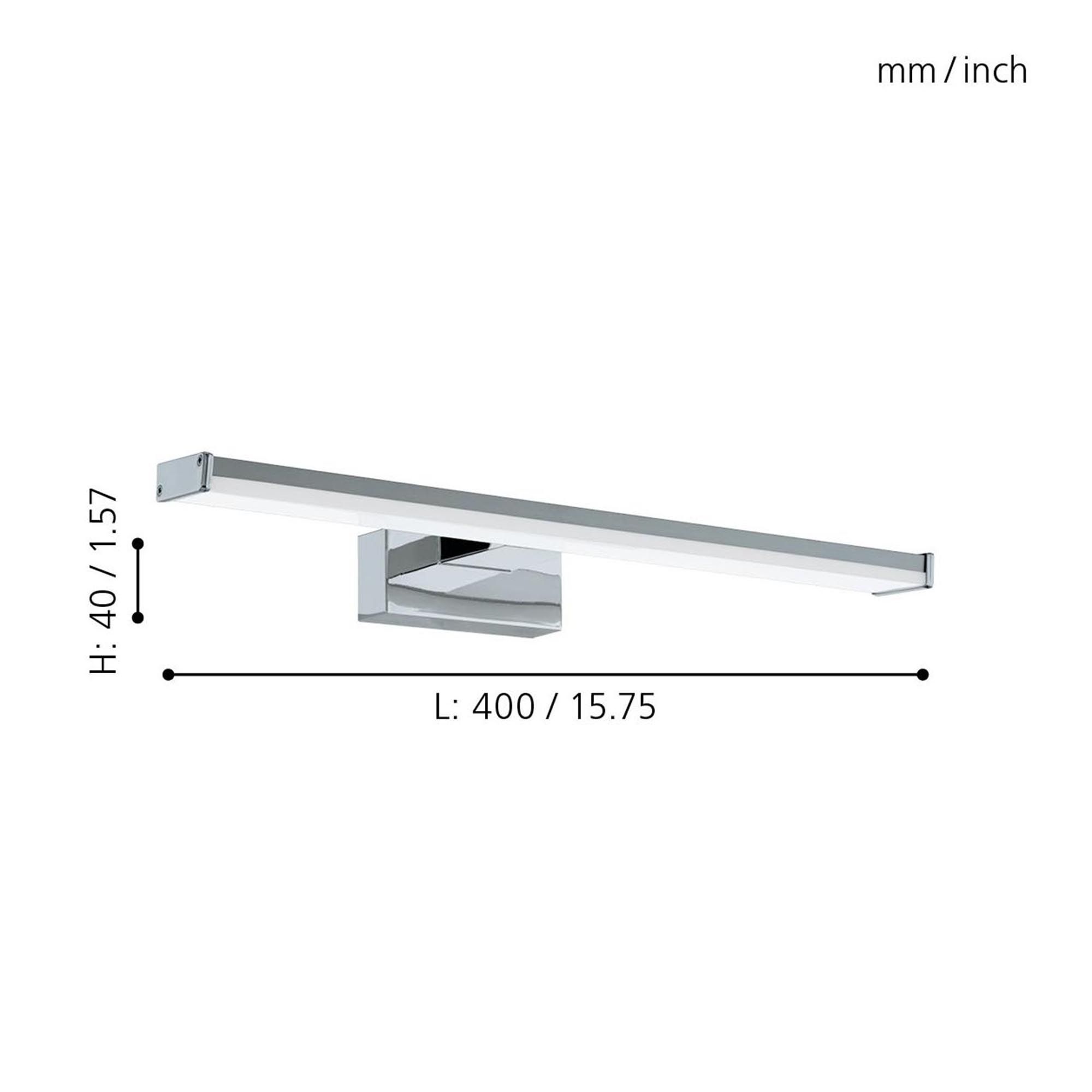 Applique LED PANDELLA 1 argenté L40cm