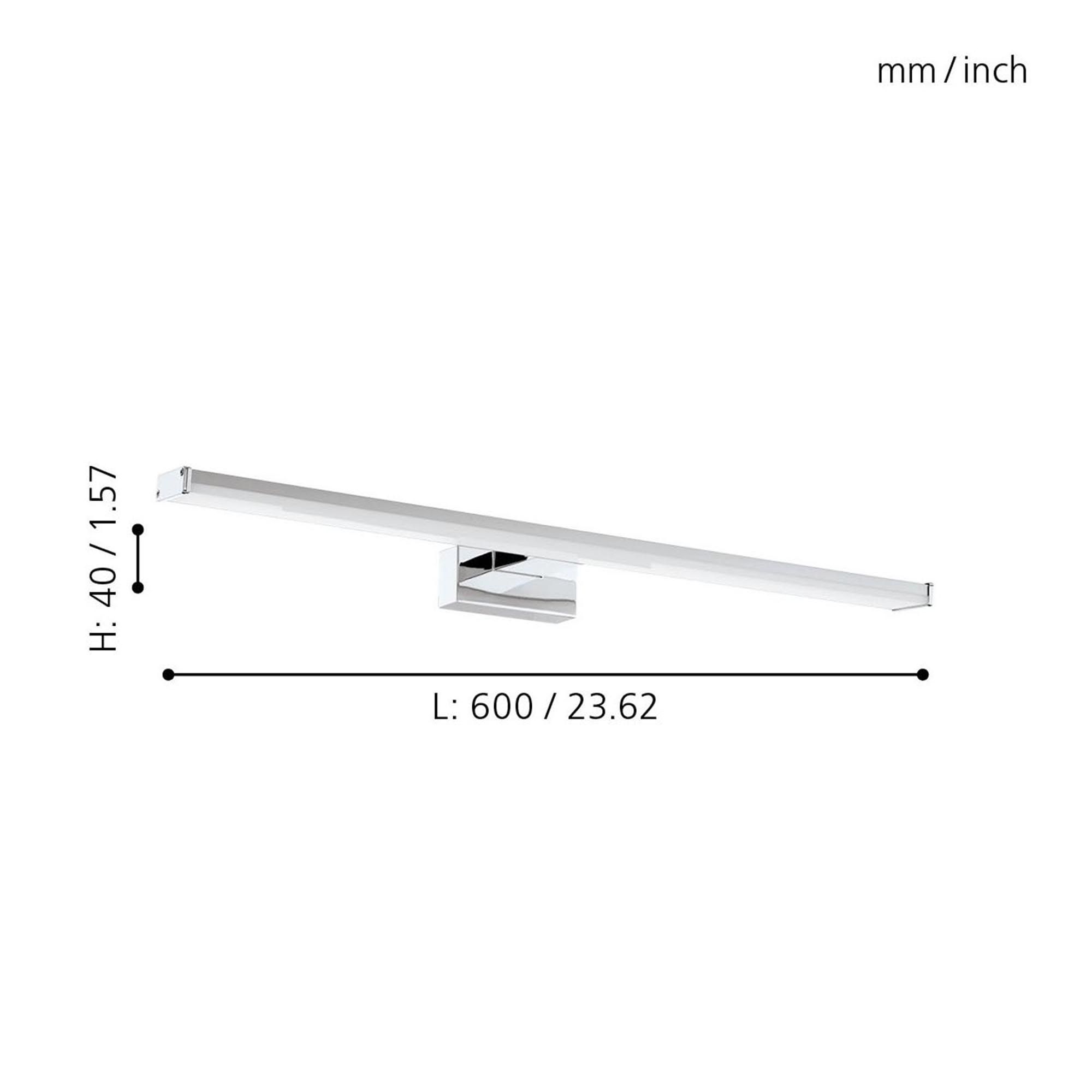 Applique LED PANDELLA 1 argenté L60cm