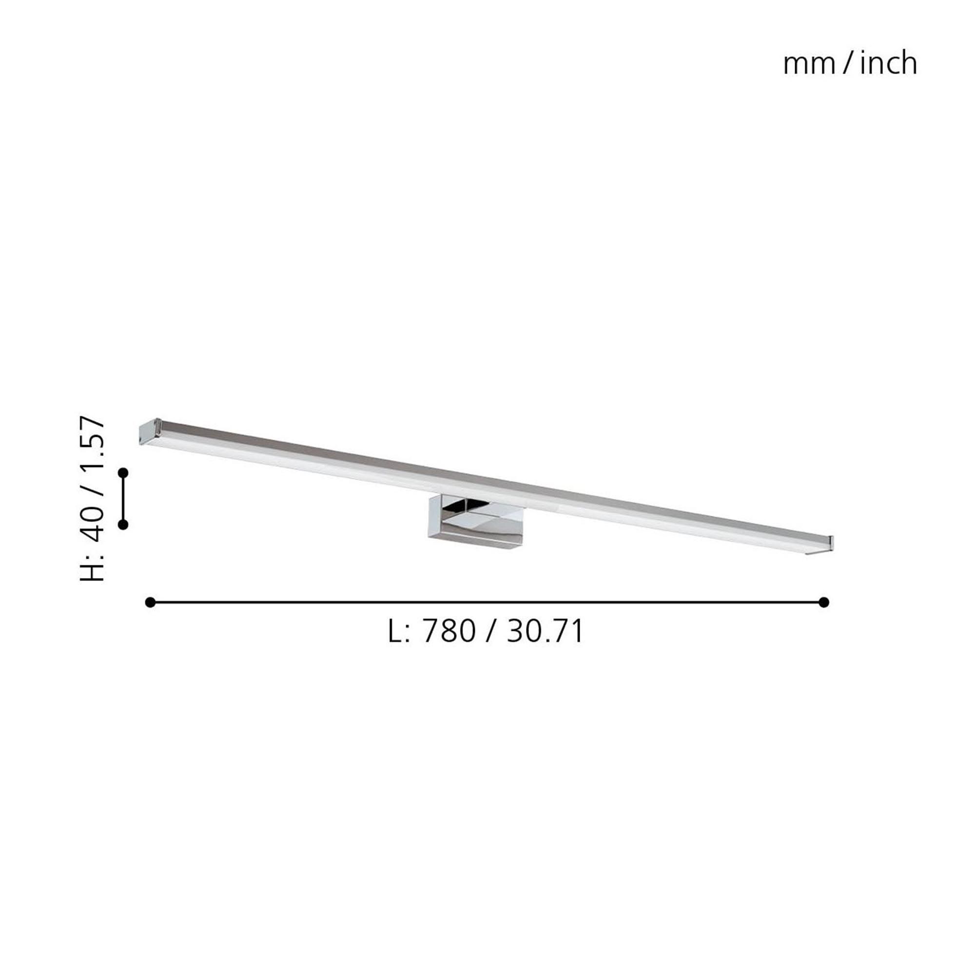 Applique LED PANDELLA 1 argenté L78cm