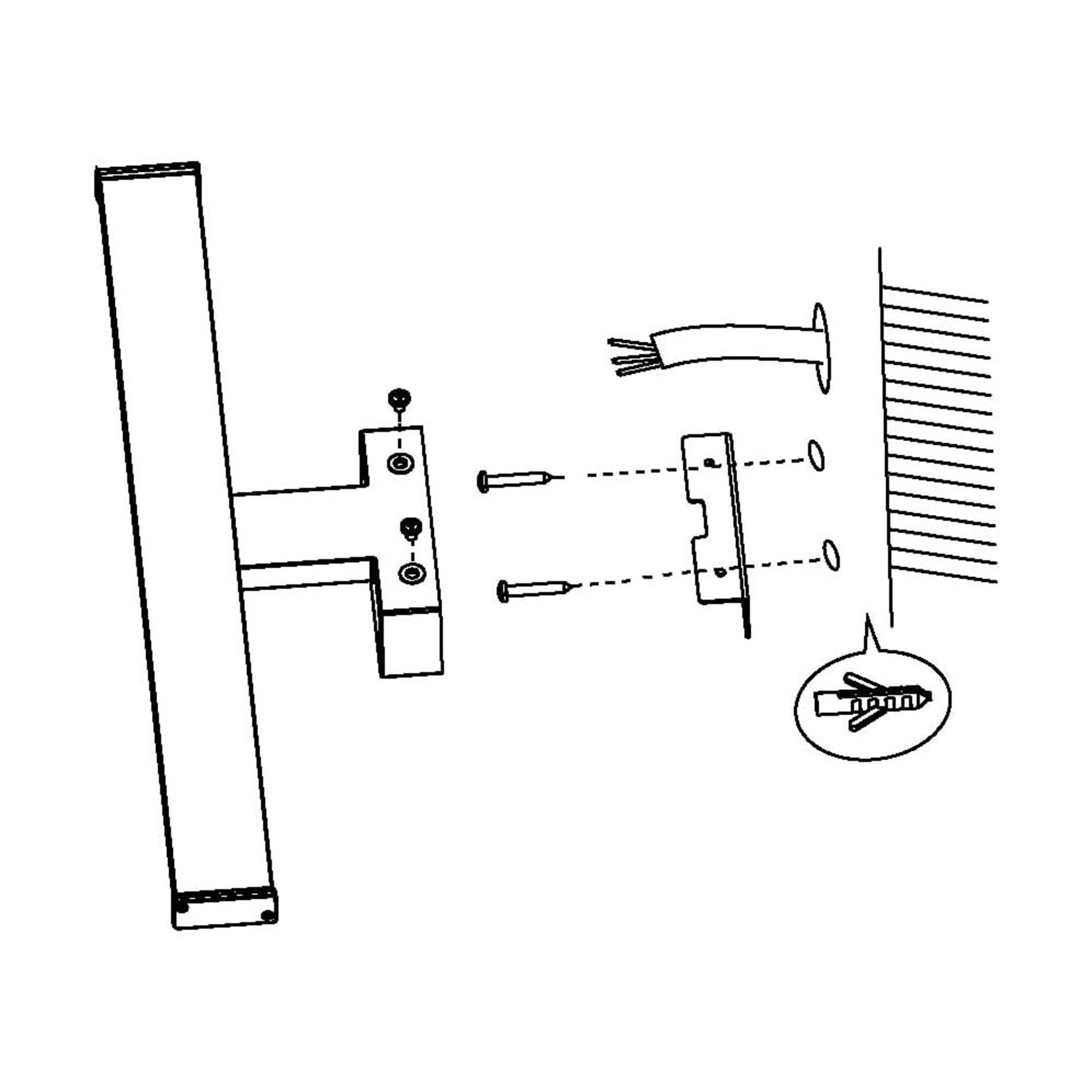 Applique LED PANDELLA 1 argenté L78cm