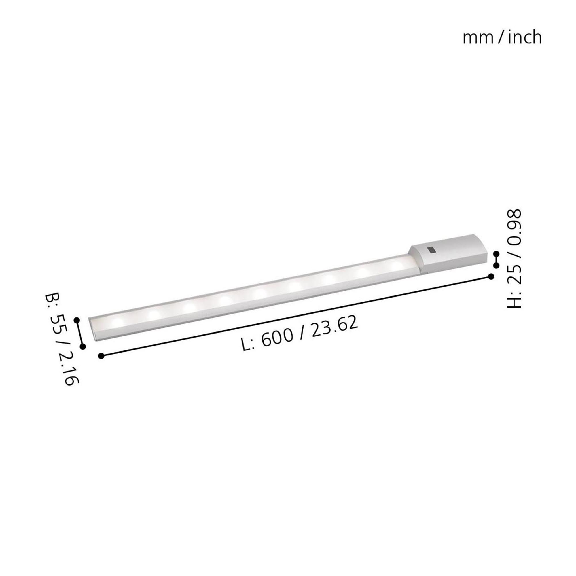 Plafonnier LED TEYA argenté L60cm