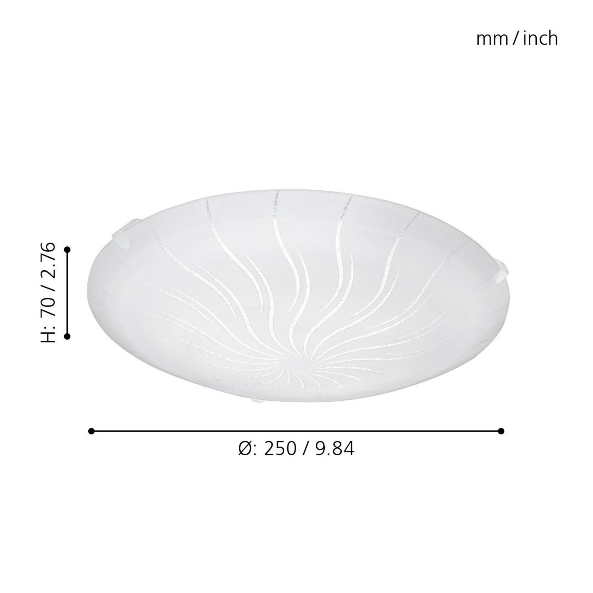 Plafonnier MARGITTA 1 blanc Ø25cm