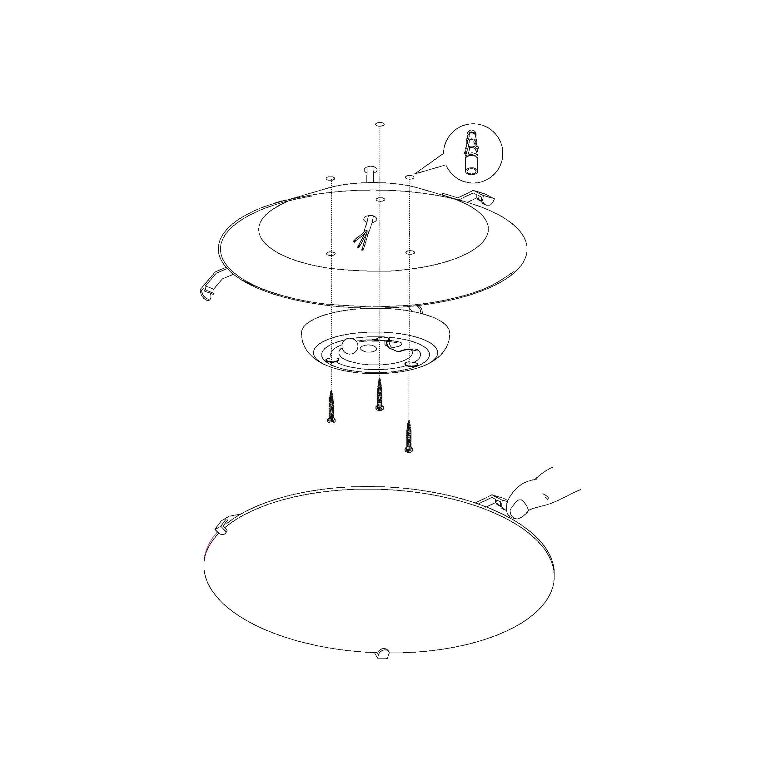Plafonnier MARGITTA 1 blanc Ø25cm