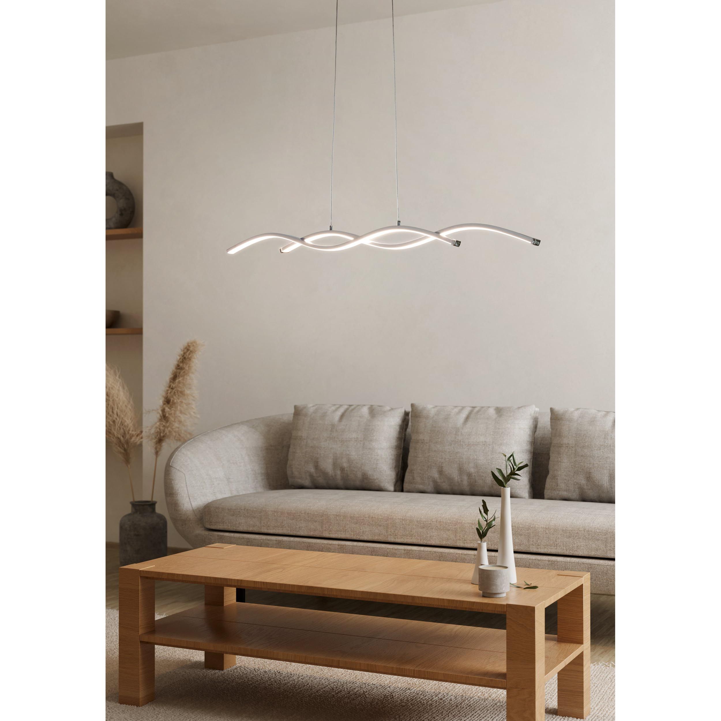 Suspension LED LASANA 2 argenté L87cm