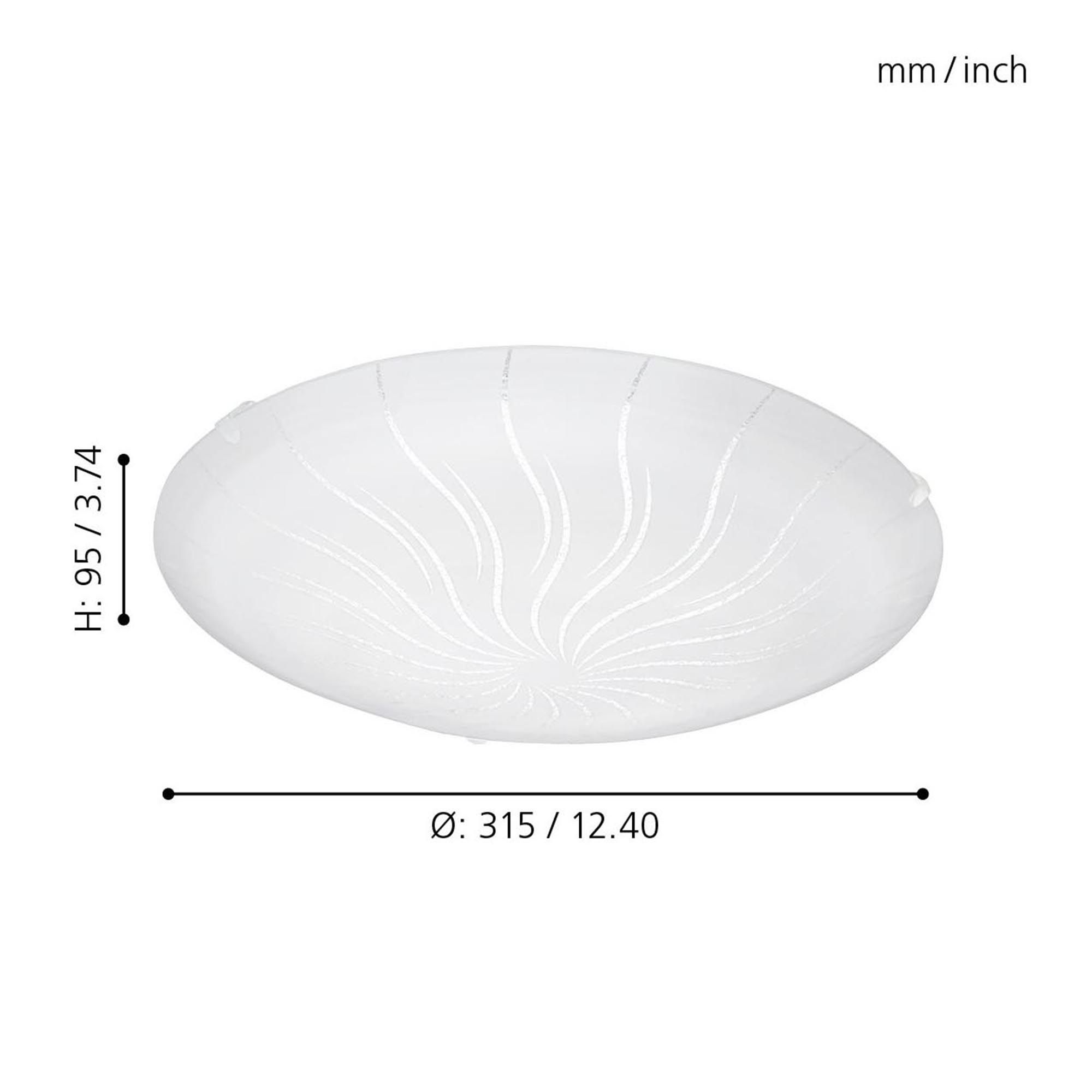 Plafonnier MARGITTA 1 blanc Ø31,5cm