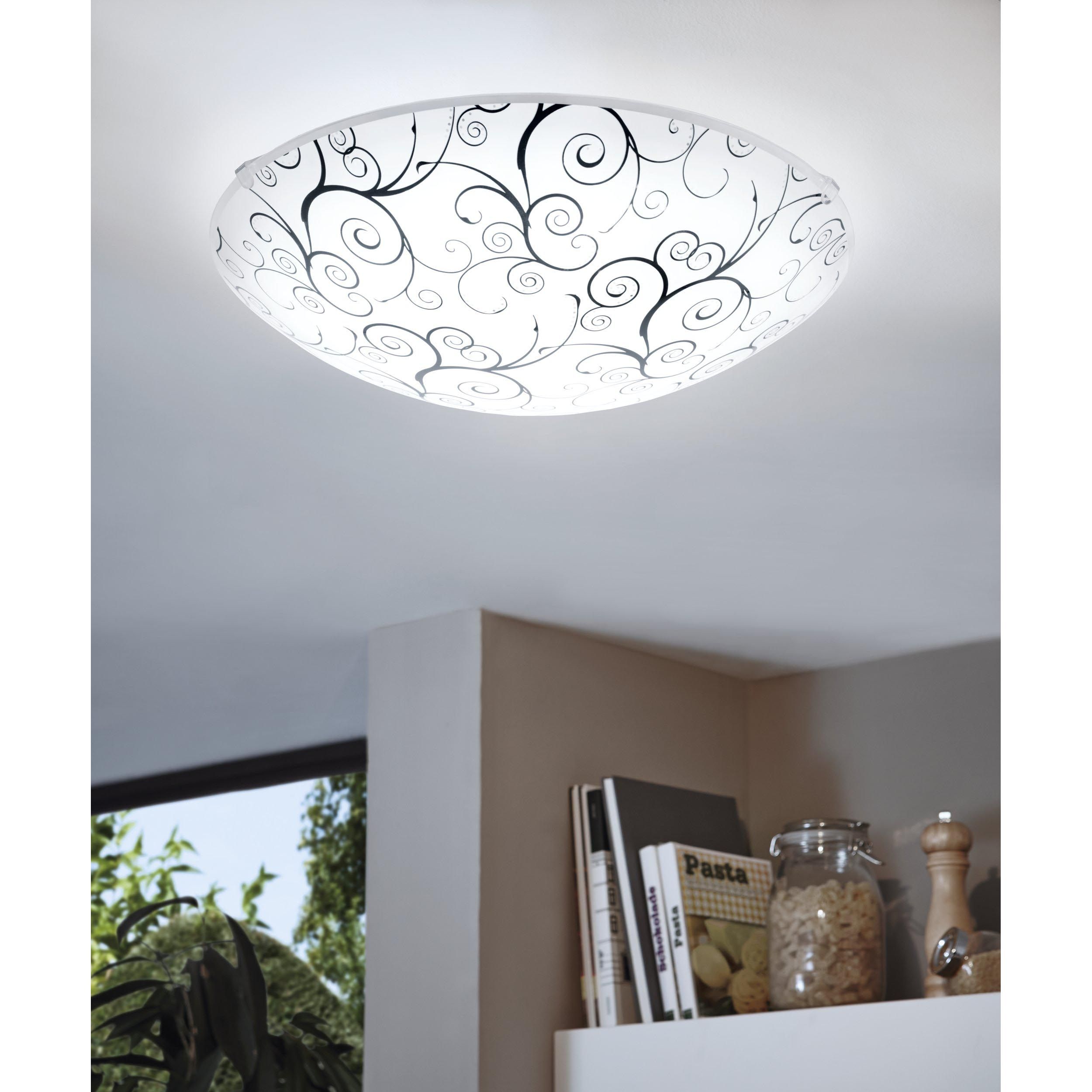 Plafonnier MARGITTA 1 blanc Ø31,5cm