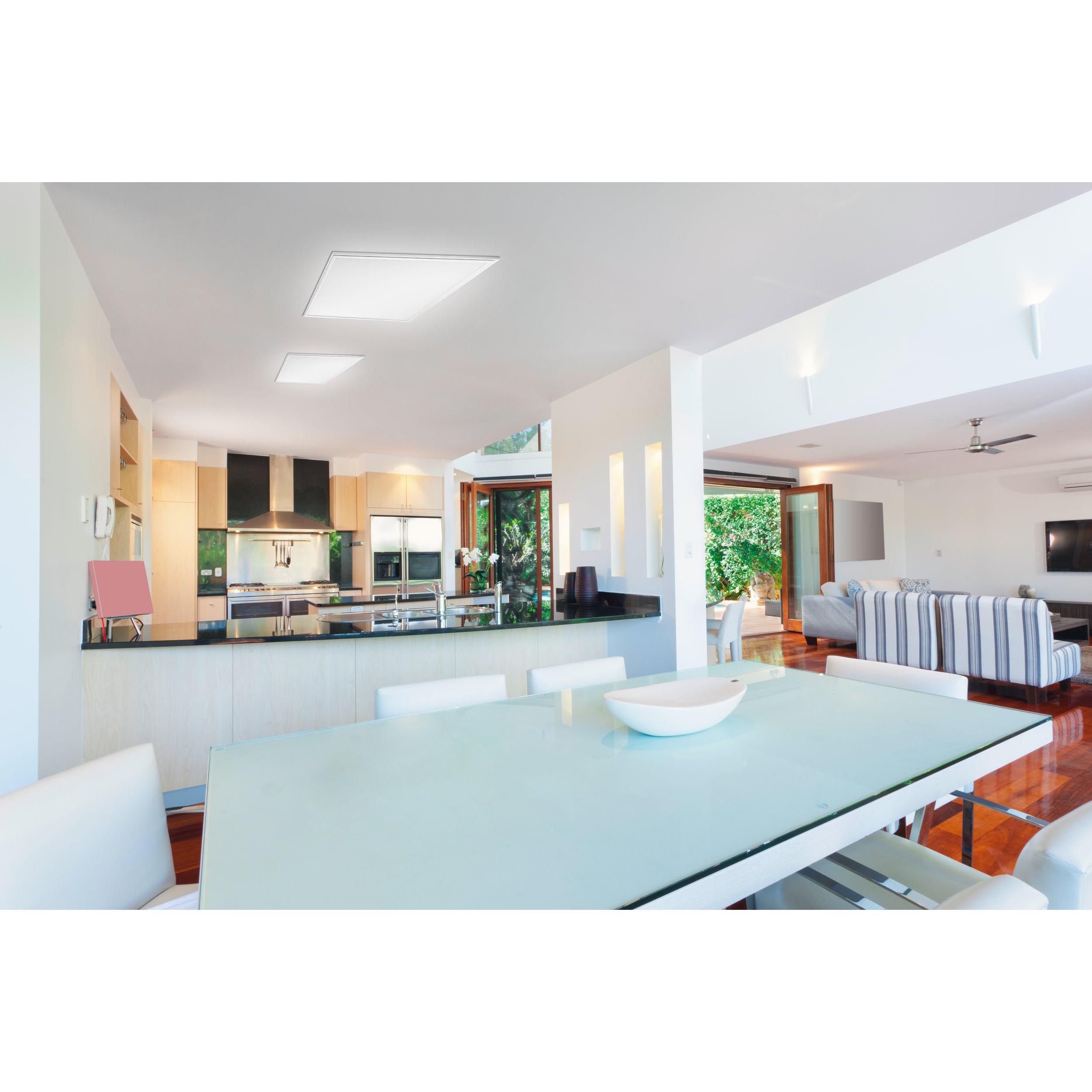 Plafonnier LED SALOBRENA 1 blanc L62cm