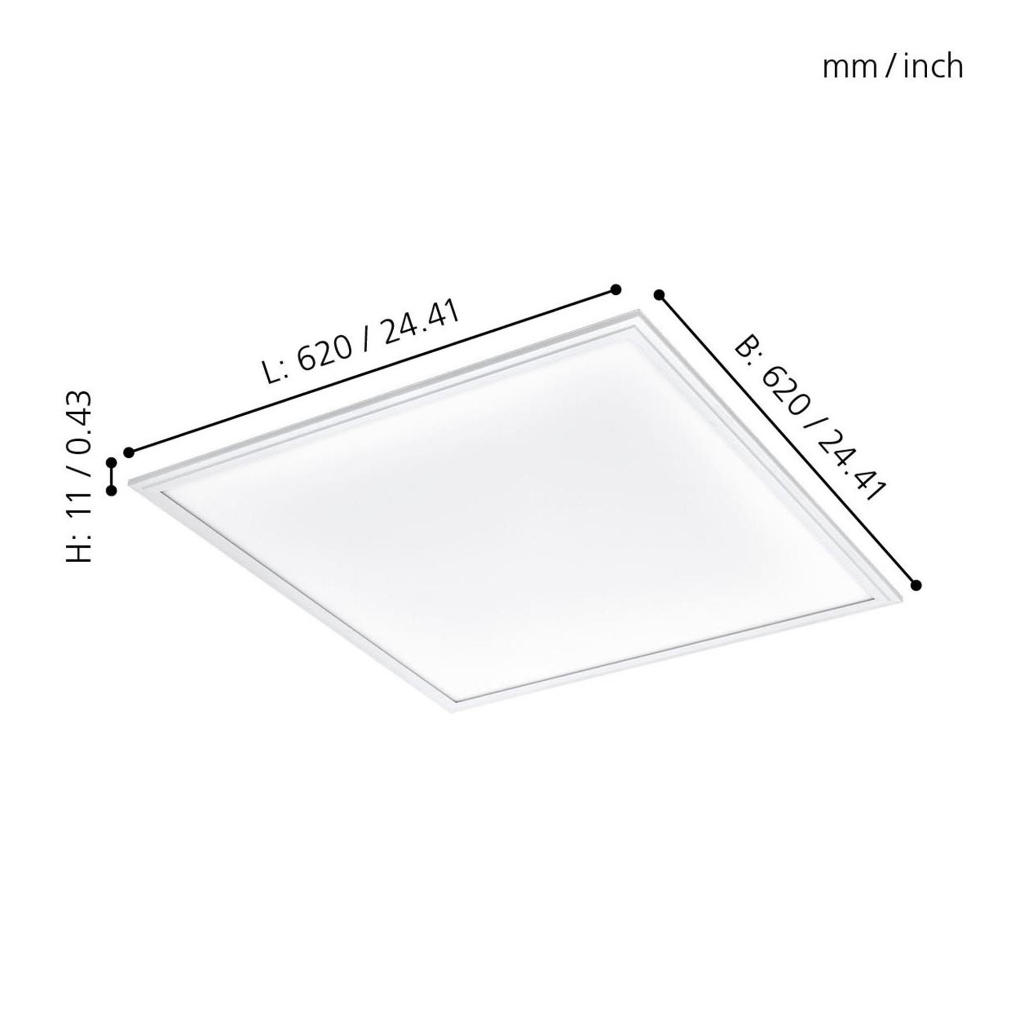 Plafonnier LED SALOBRENA 1 blanc L62cm
